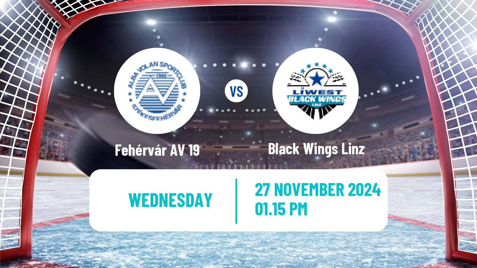 Hockey Austrian Ice Hockey League Fehérvár AV 19 - Black Wings Linz