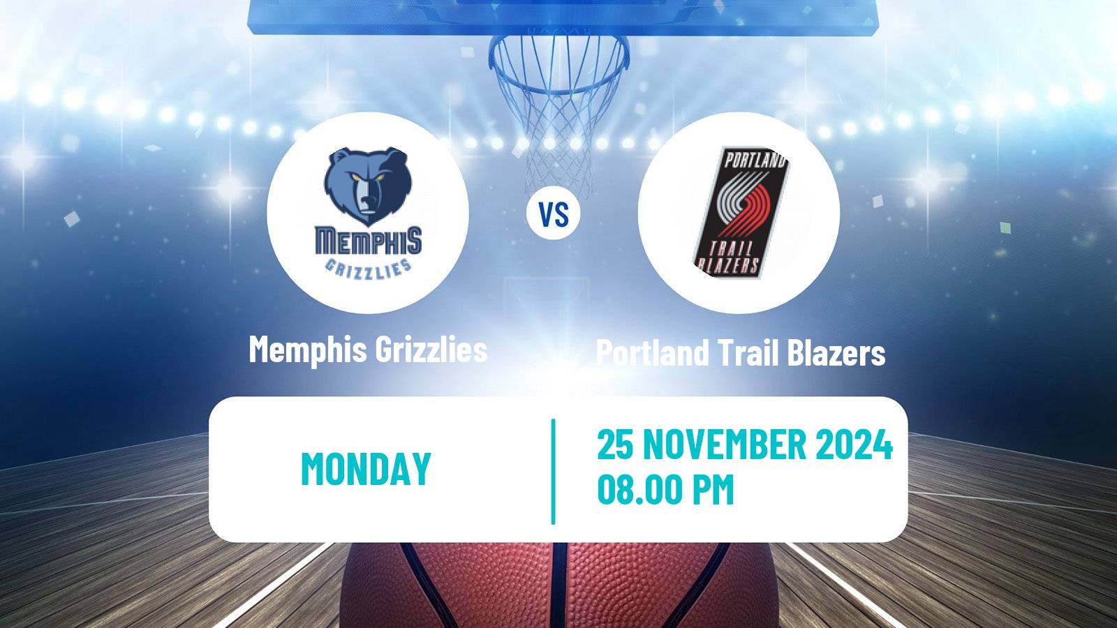 Basketball NBA Memphis Grizzlies - Portland Trail Blazers