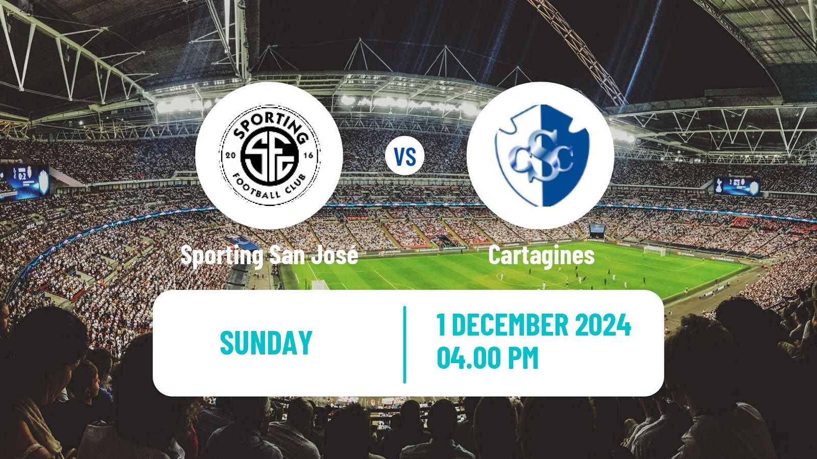 Soccer Costa Rican Primera Division Sporting San José - Cartagines