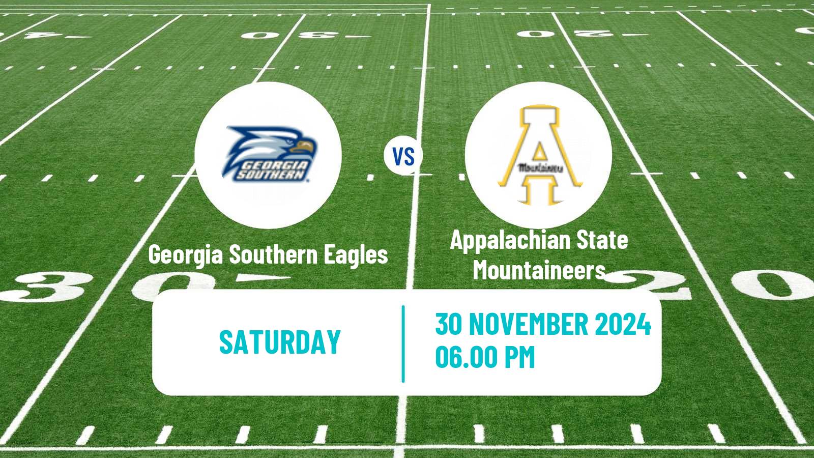 American football NCAA College Football Georgia Southern Eagles - Appalachian State Mountaineers