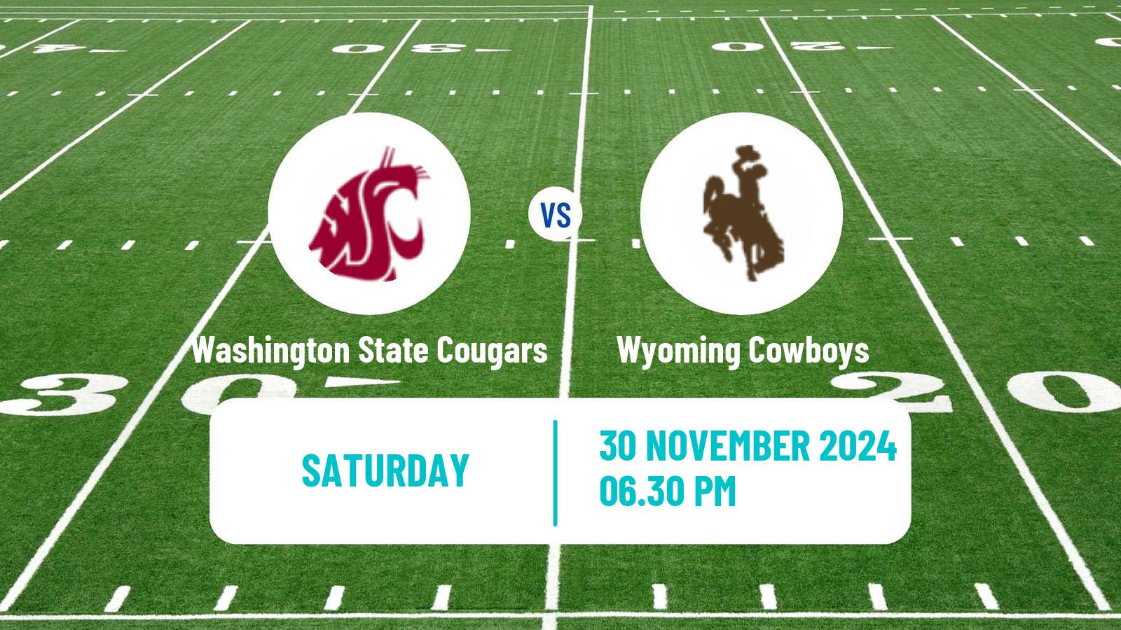 American football NCAA College Football Washington State Cougars - Wyoming Cowboys