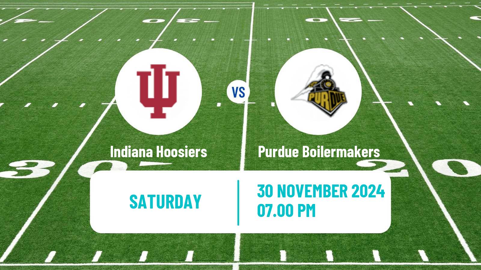 American football NCAA College Football Indiana Hoosiers - Purdue Boilermakers