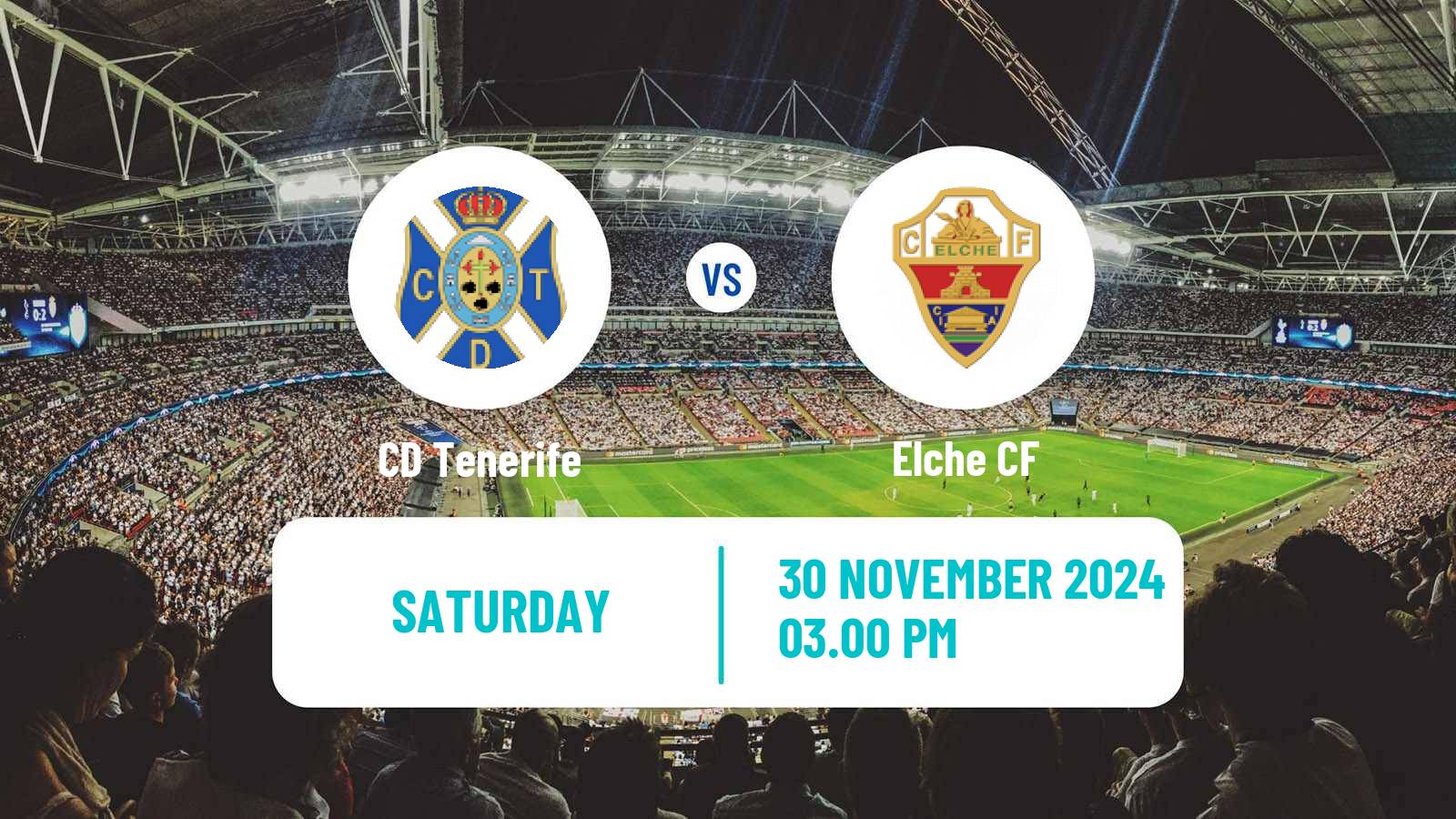 Soccer Spanish LaLiga2 Tenerife - Elche