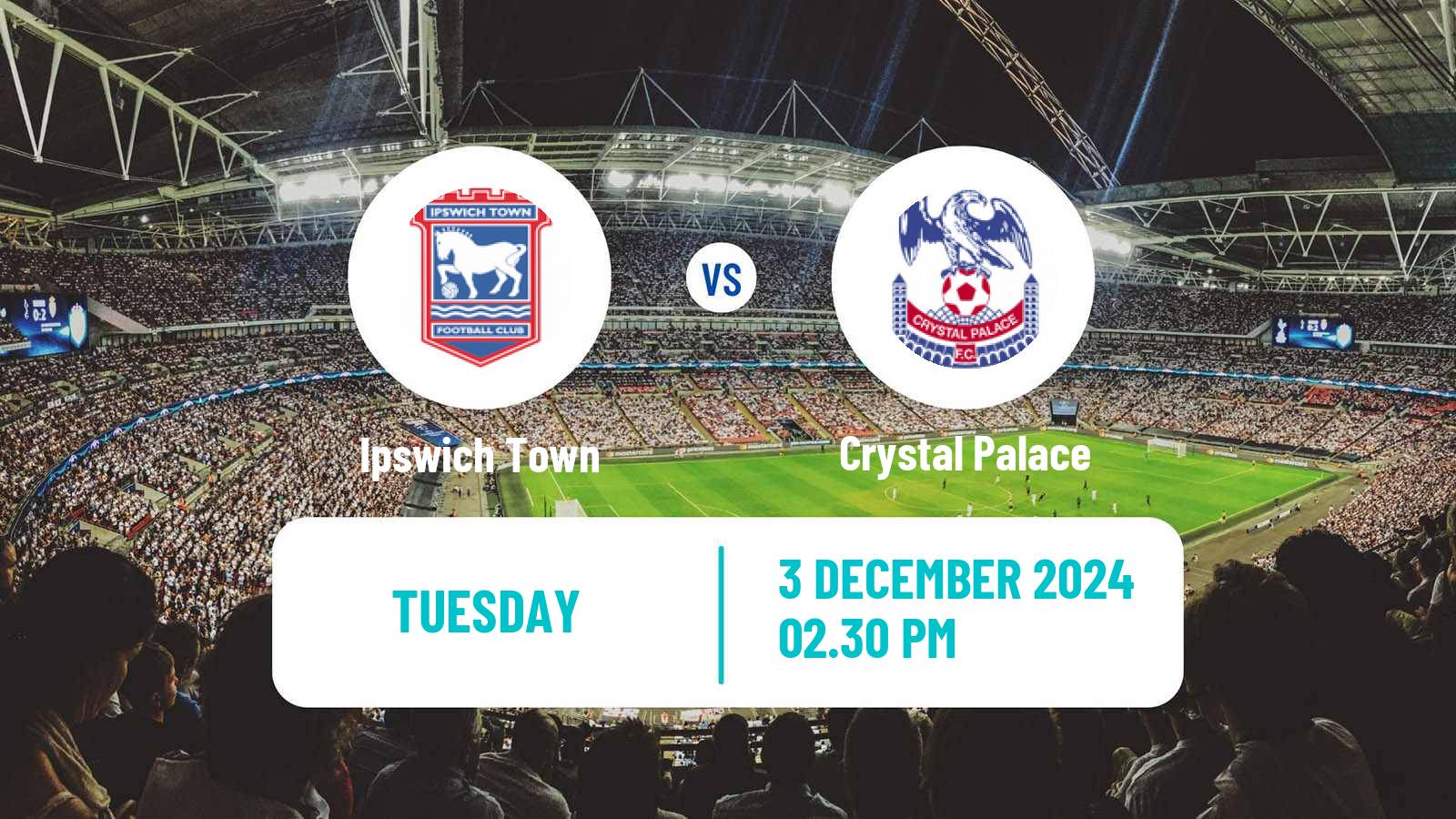 Soccer English Premier League Ipswich Town - Crystal Palace