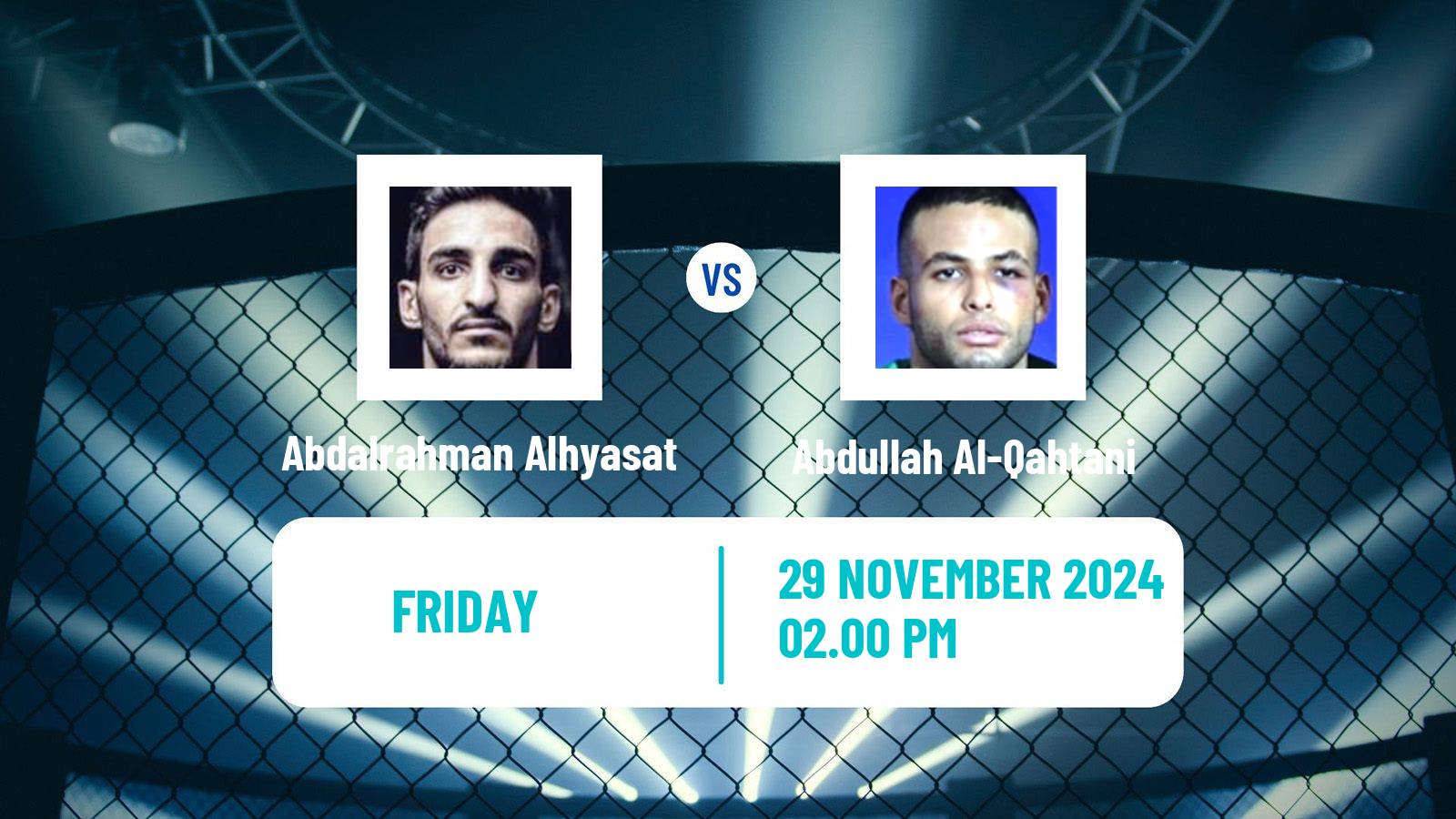 MMA Featherweight Pfl Men Abdalrahman Alhyasat - Abdullah Al-Qahtani