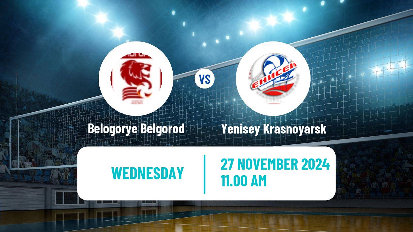 Volleyball Russian Super League Volleyball Belogorye Belgorod - Yenisey Krasnoyarsk