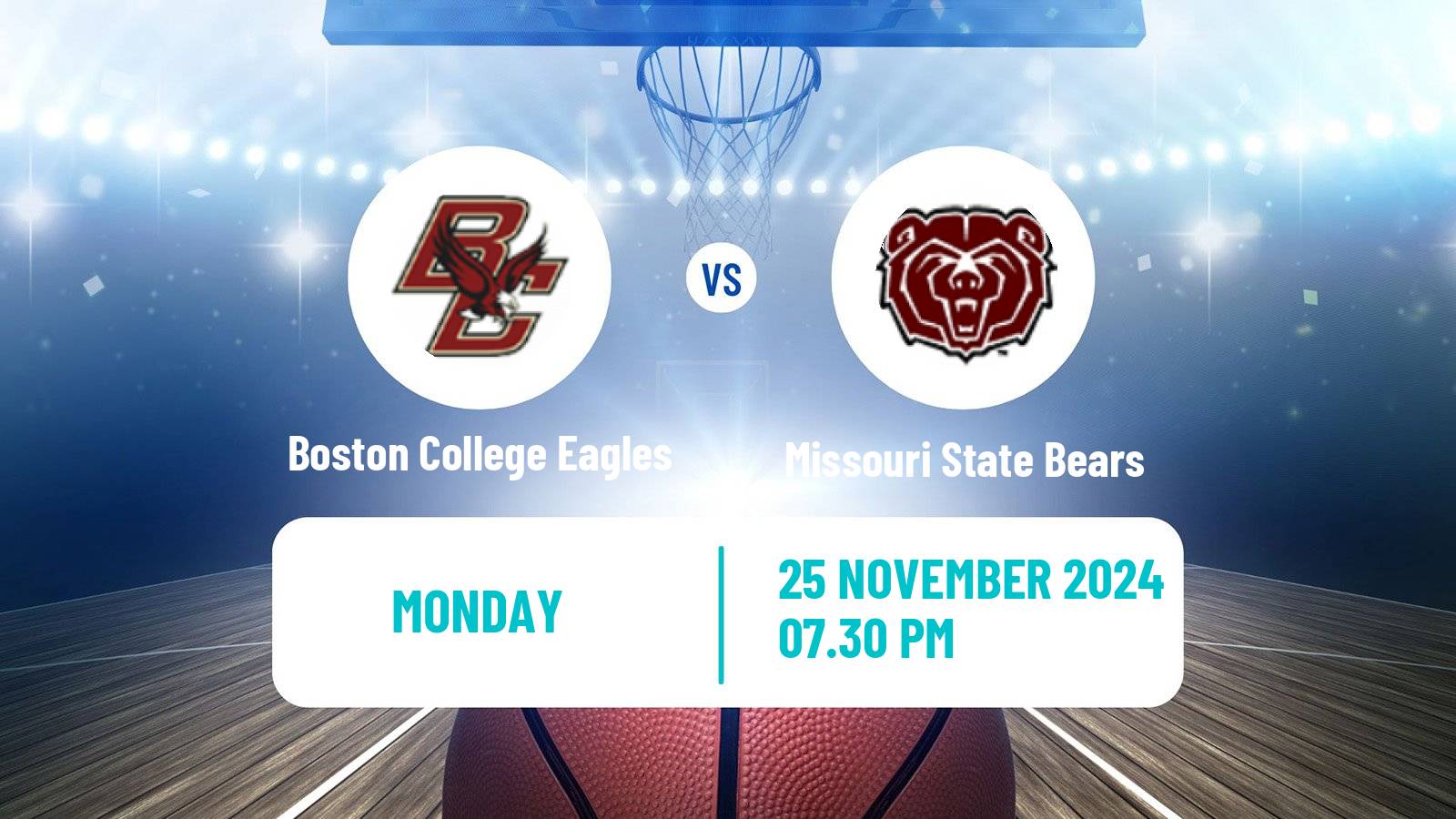 Basketball NCAA College Basketball Boston College Eagles - Missouri State Bears