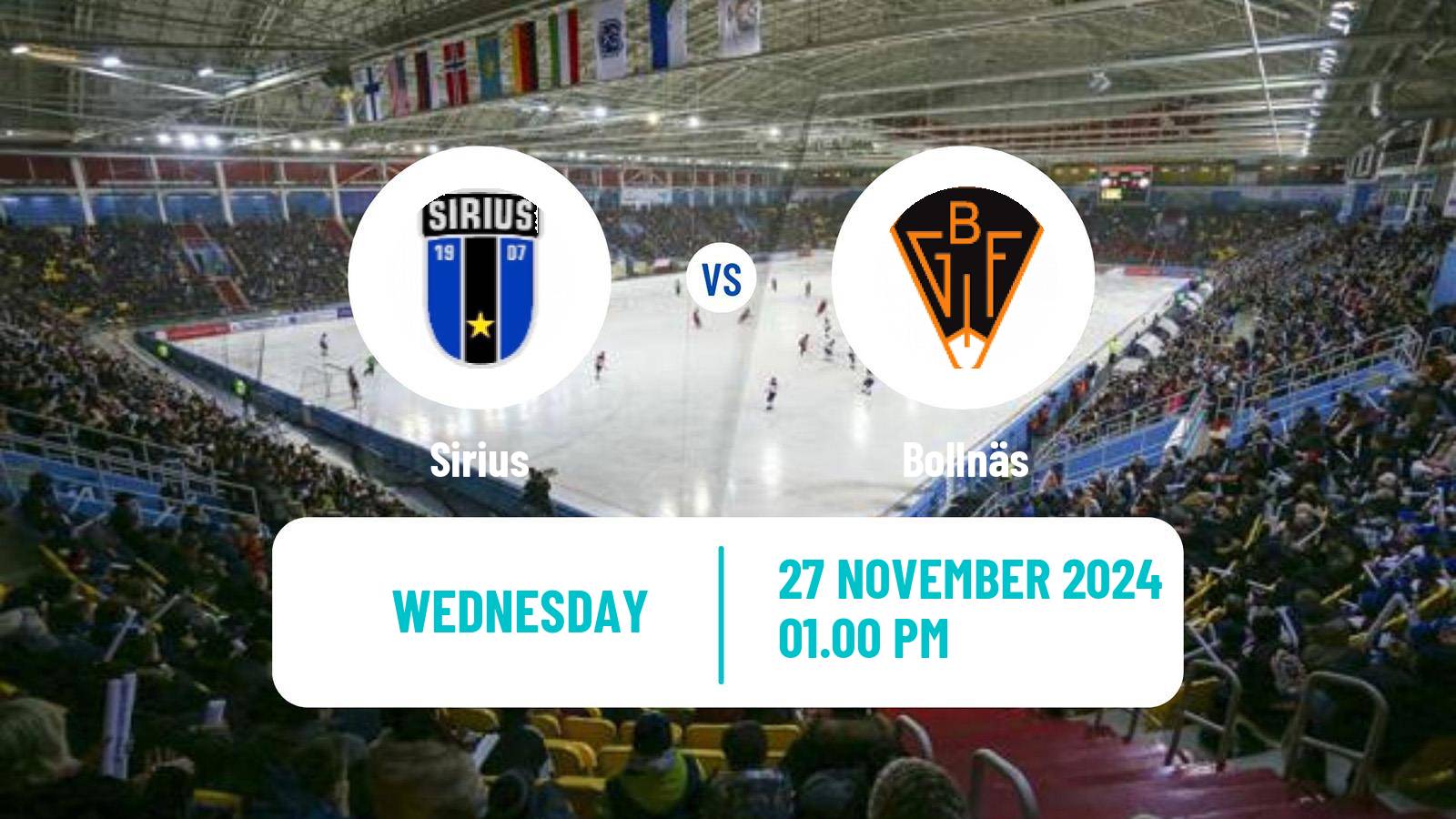 Bandy Swedish Elitserien Bandy Sirius - Bollnäs