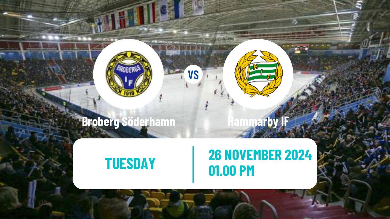 Bandy Swedish Elitserien Bandy Broberg Söderhamn - Hammarby IF