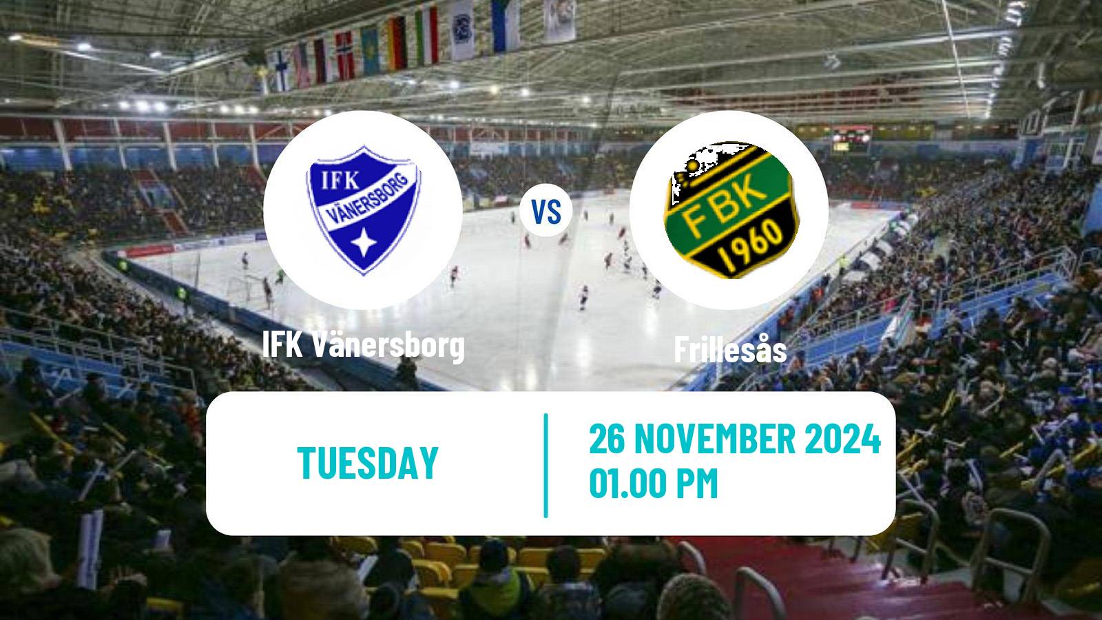 Bandy Swedish Elitserien Bandy IFK Vänersborg - Frillesås