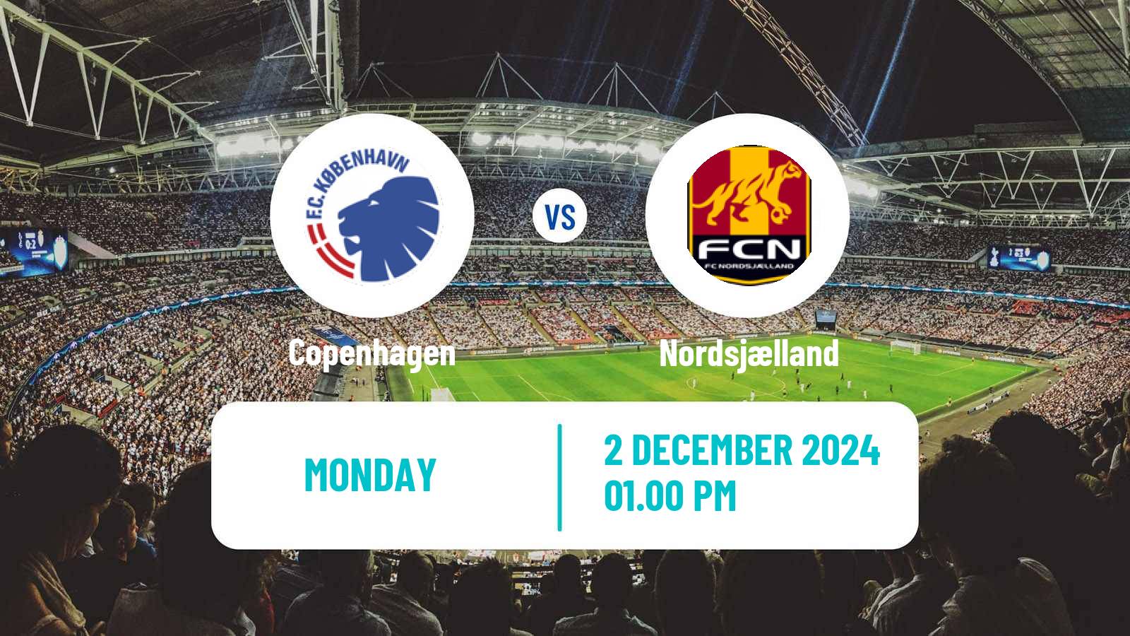 Soccer Danish Superliga Copenhagen - Nordsjælland