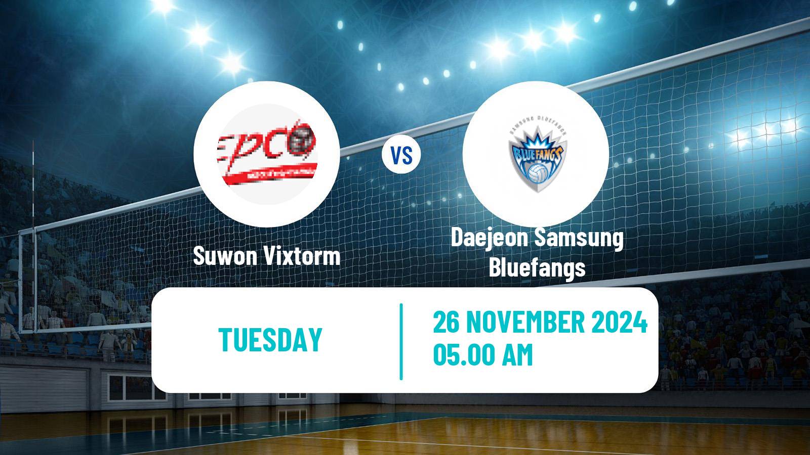 Volleyball South Korean V-League Suwon Vixtorm - Daejeon Samsung Bluefangs