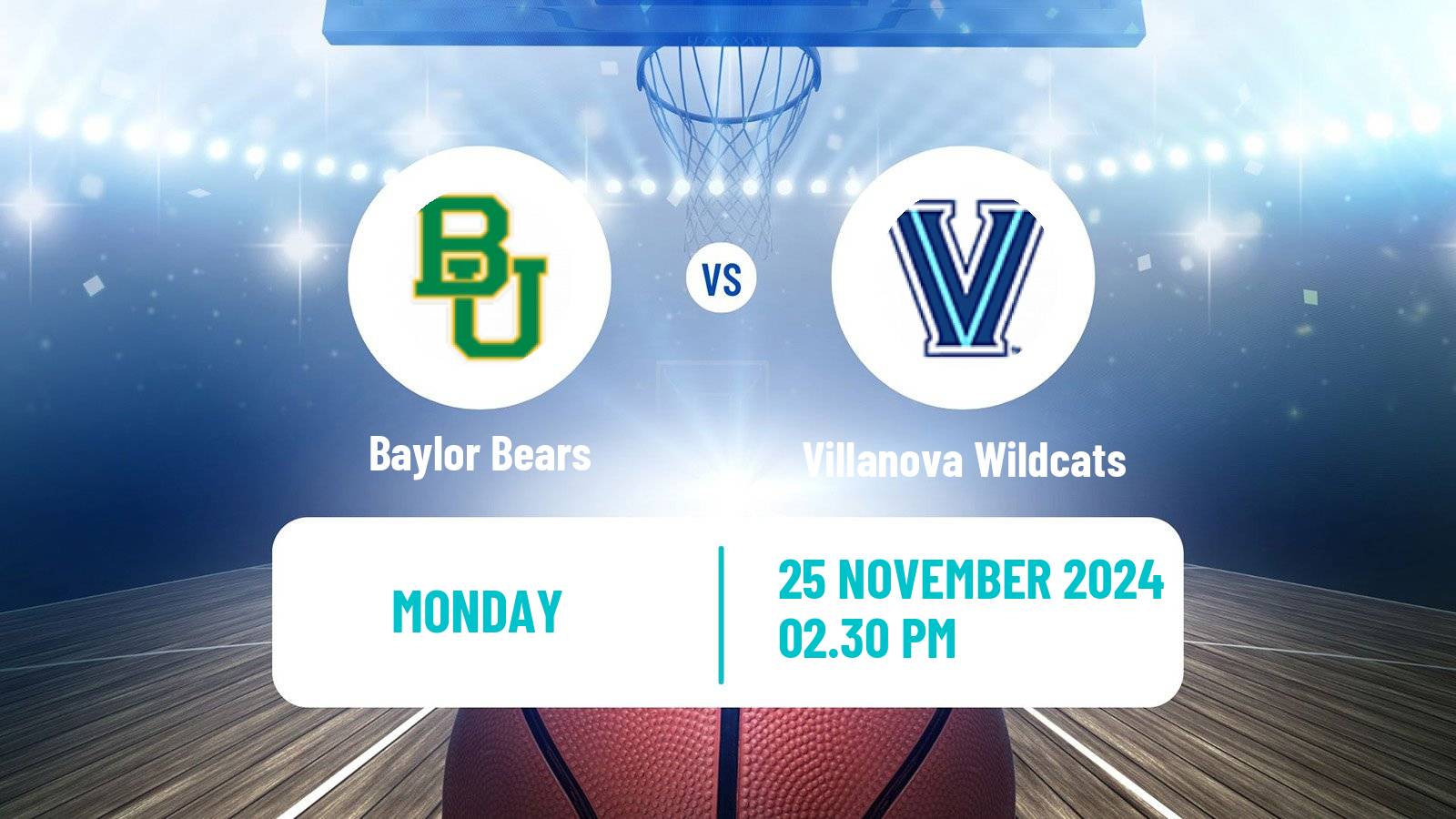 Basketball NCAA College Basketball Women Baylor Bears - Villanova Wildcats