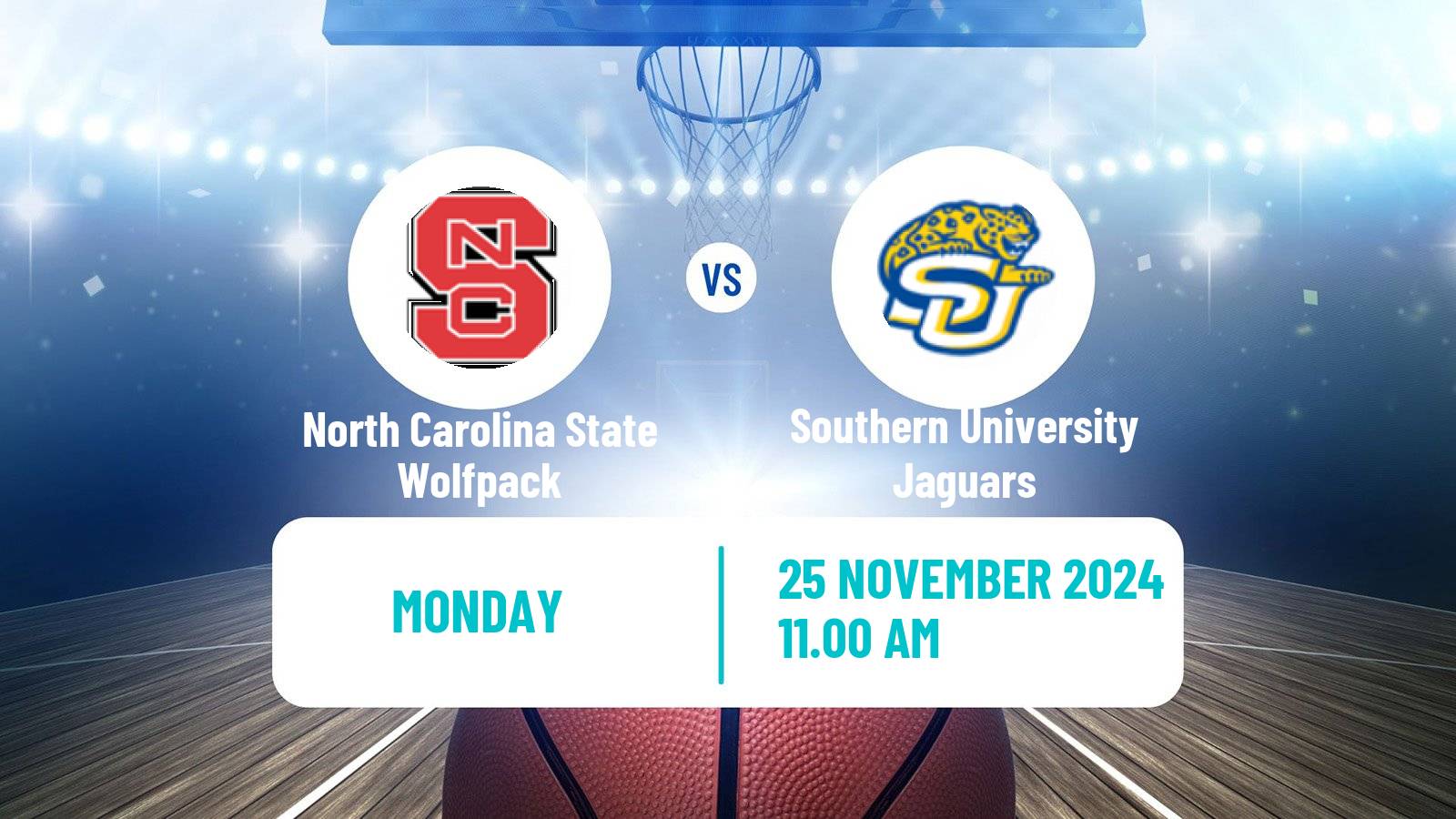 Basketball NCAA College Basketball Women North Carolina State Wolfpack - Southern University Jaguars