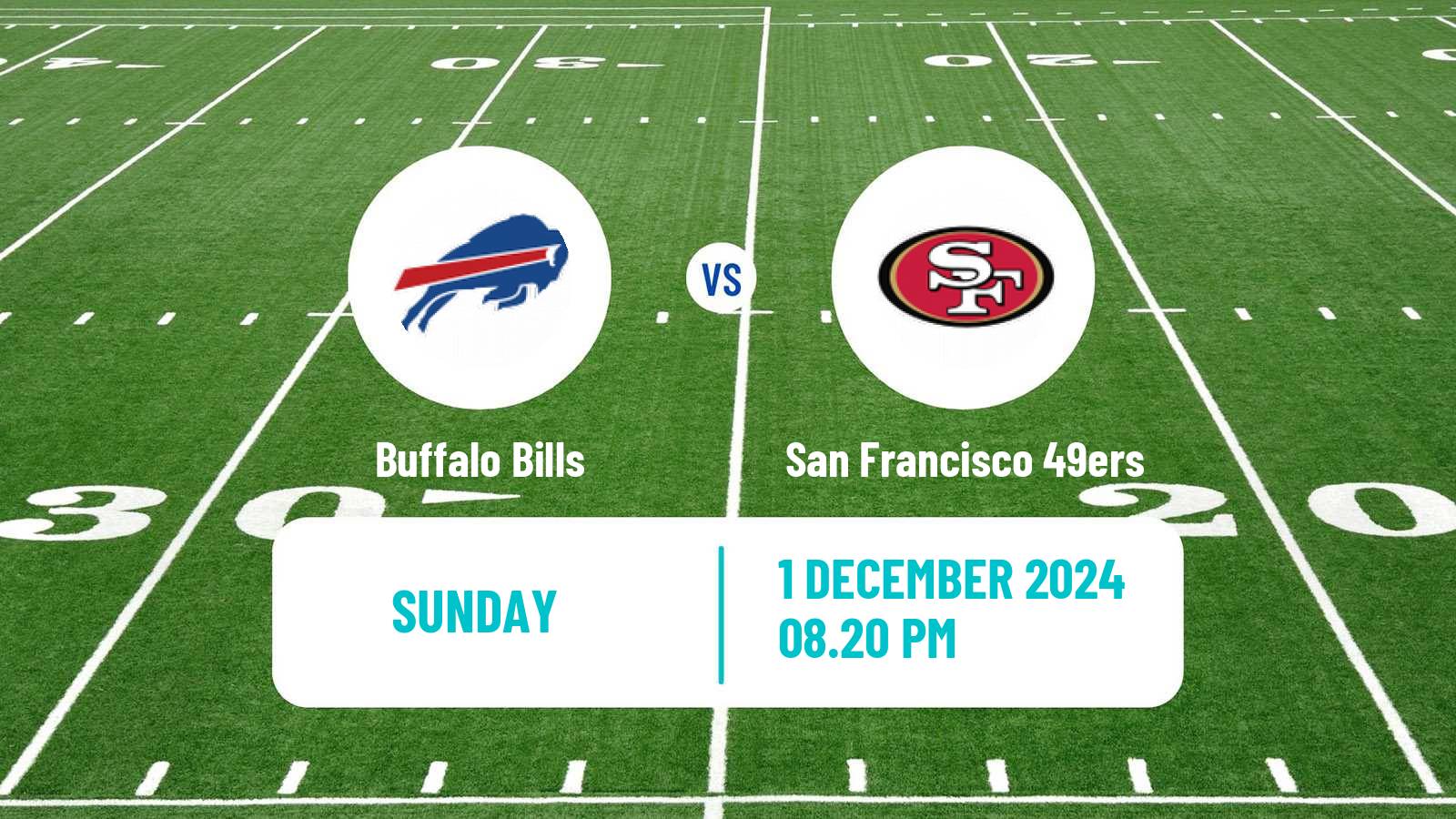 American football NFL Buffalo Bills - San Francisco 49ers