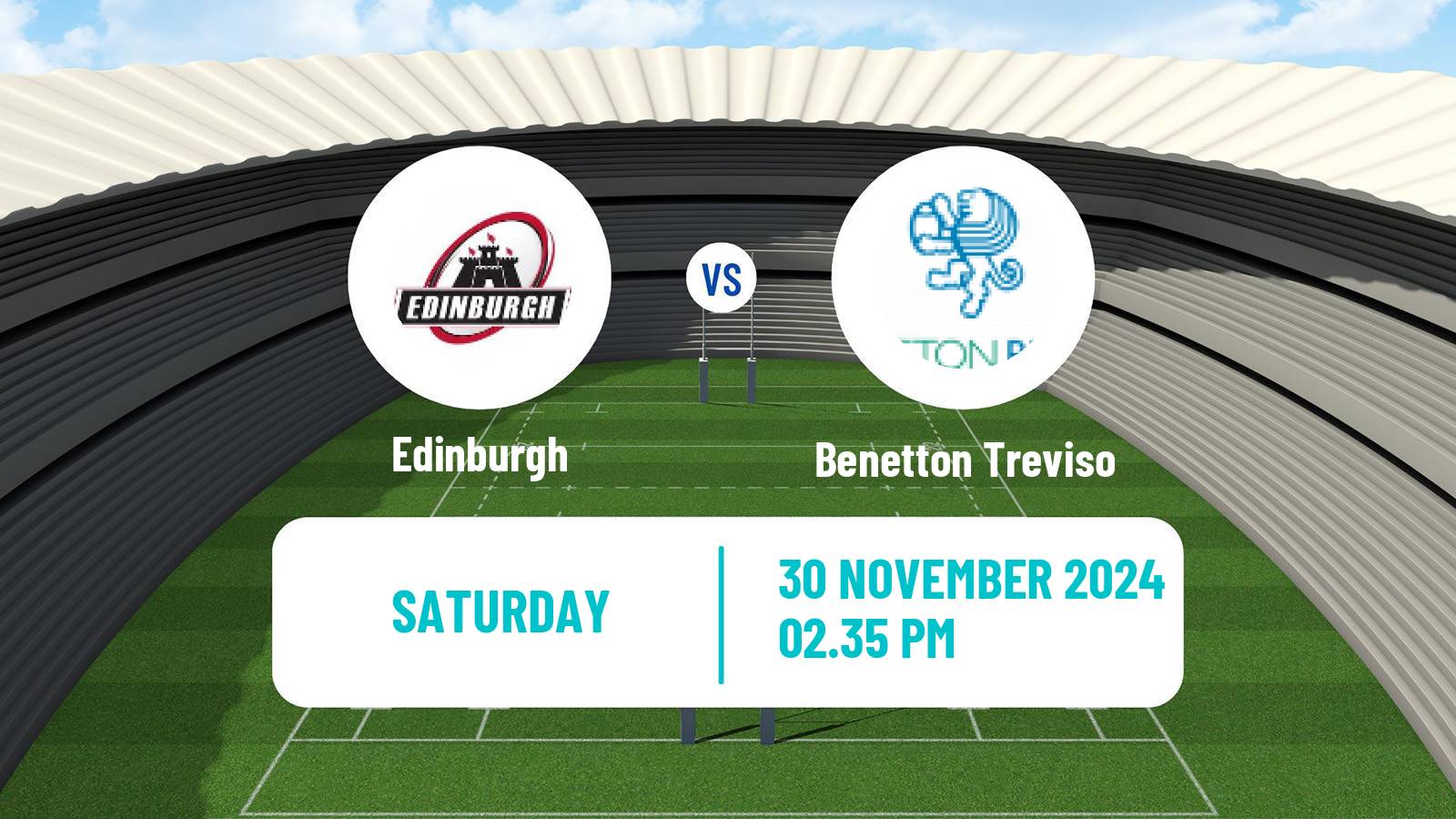 Rugby union United Rugby Championship Edinburgh - Benetton Treviso