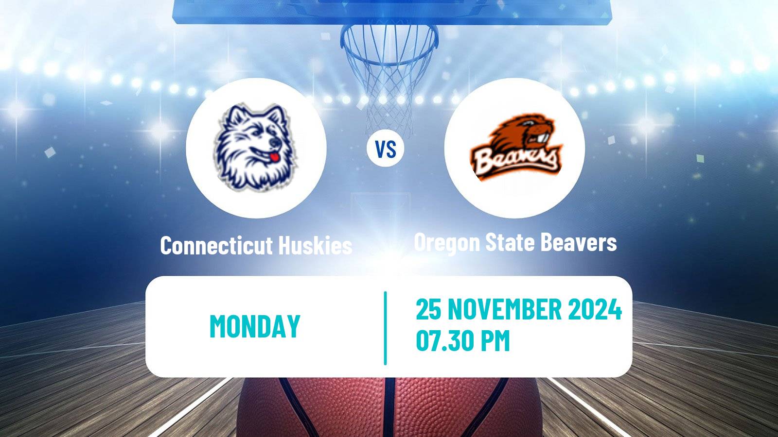 Basketball NCAA College Basketball Women Connecticut Huskies - Oregon State Beavers