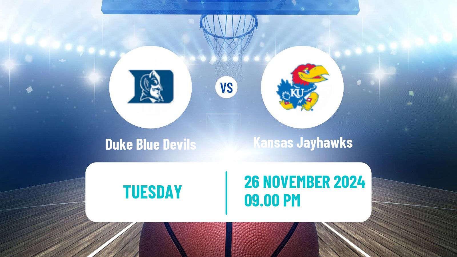 Basketball NCAA College Basketball Duke Blue Devils - Kansas Jayhawks