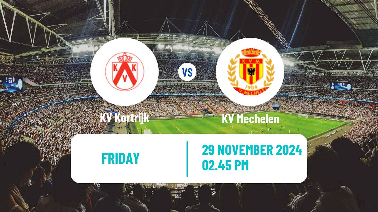 Soccer Belgian Jupiler Pro League Kortrijk - KV Mechelen