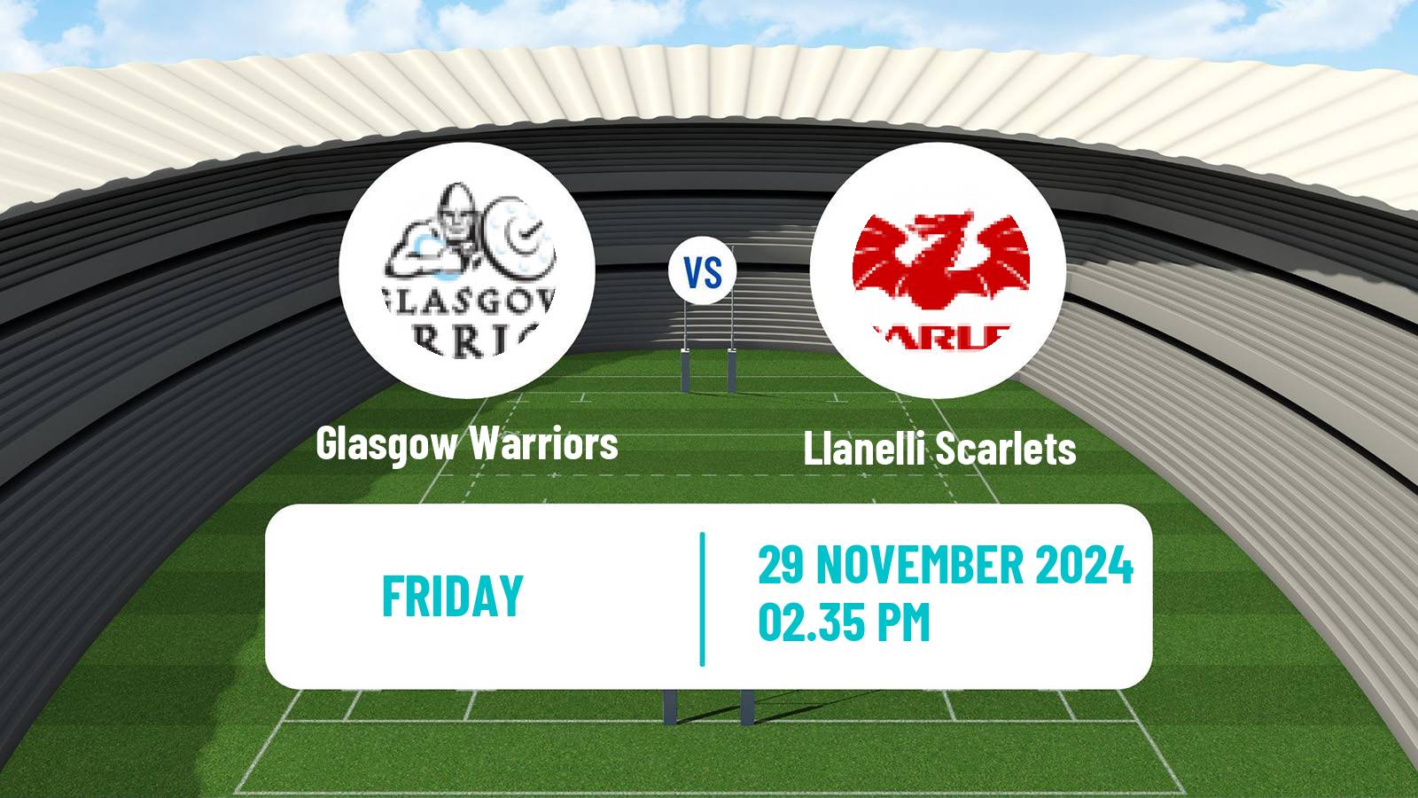 Rugby union United Rugby Championship Glasgow Warriors - Llanelli Scarlets