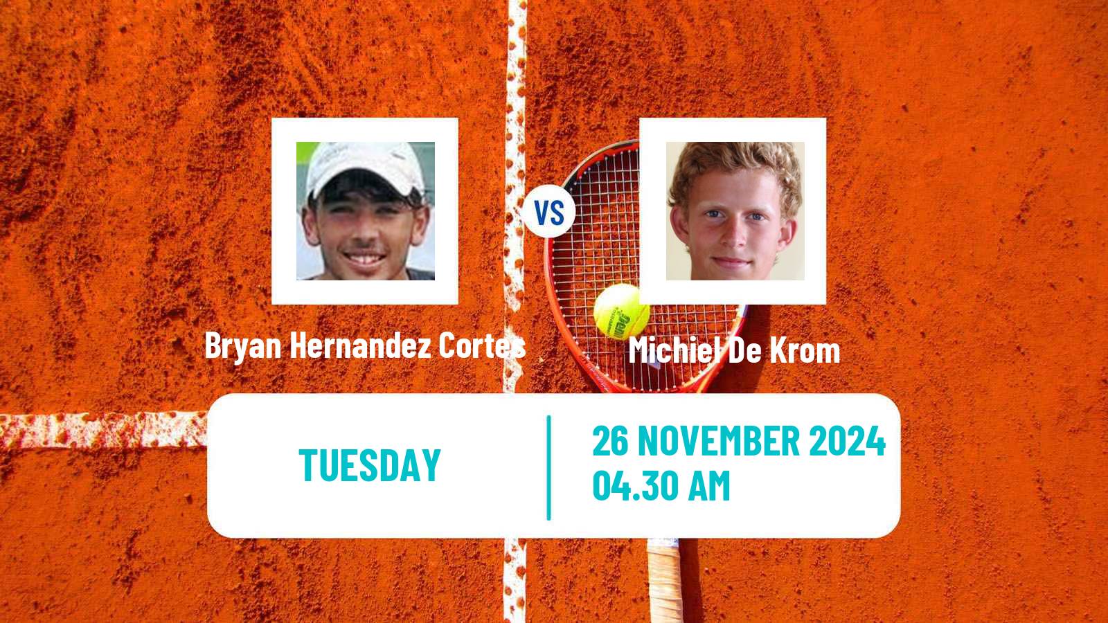 Tennis ITF M15 Madrid 3 Men 2024 Bryan Hernandez Cortes - Michiel De Krom