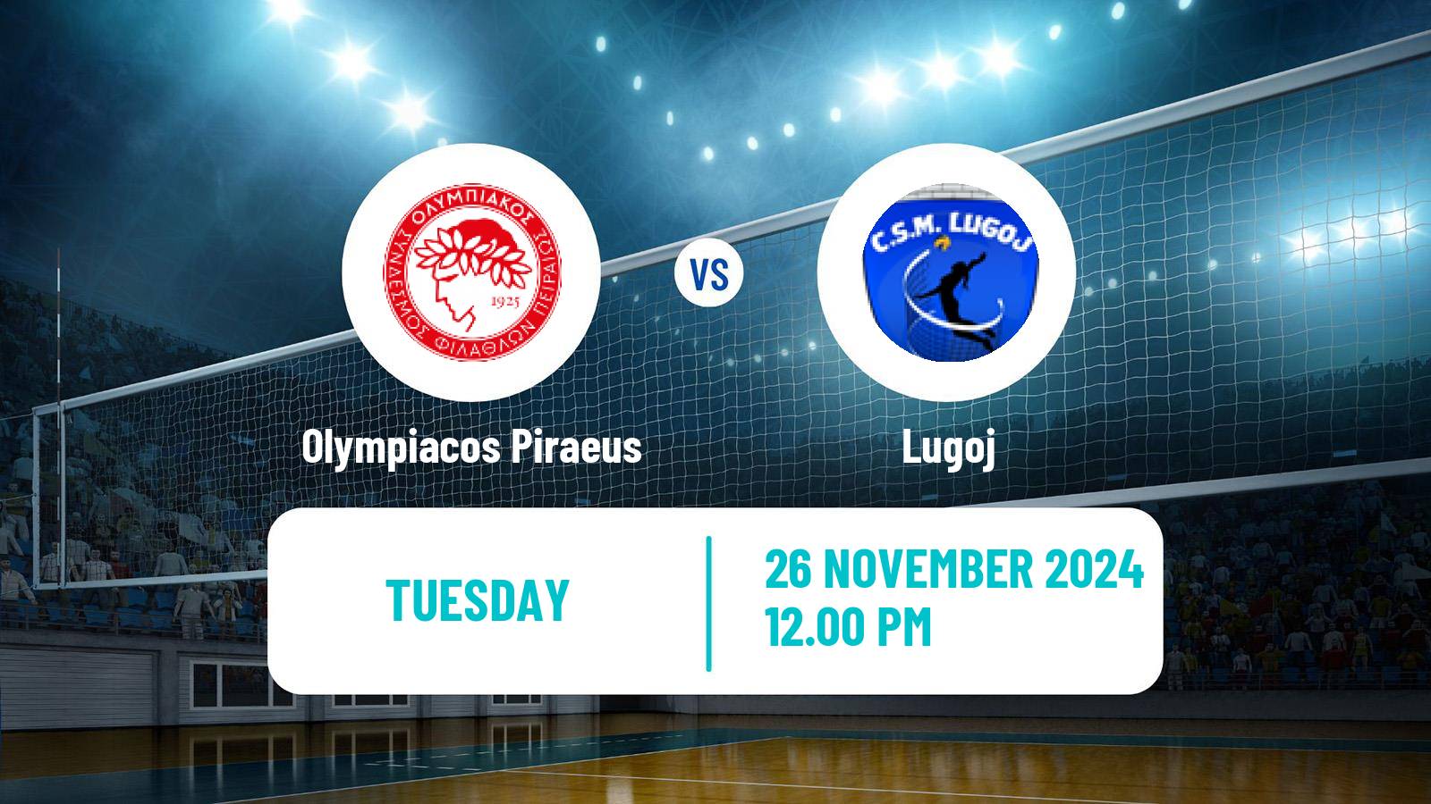 Volleyball CEV Challenge Cup Women Olympiacos Piraeus - Lugoj