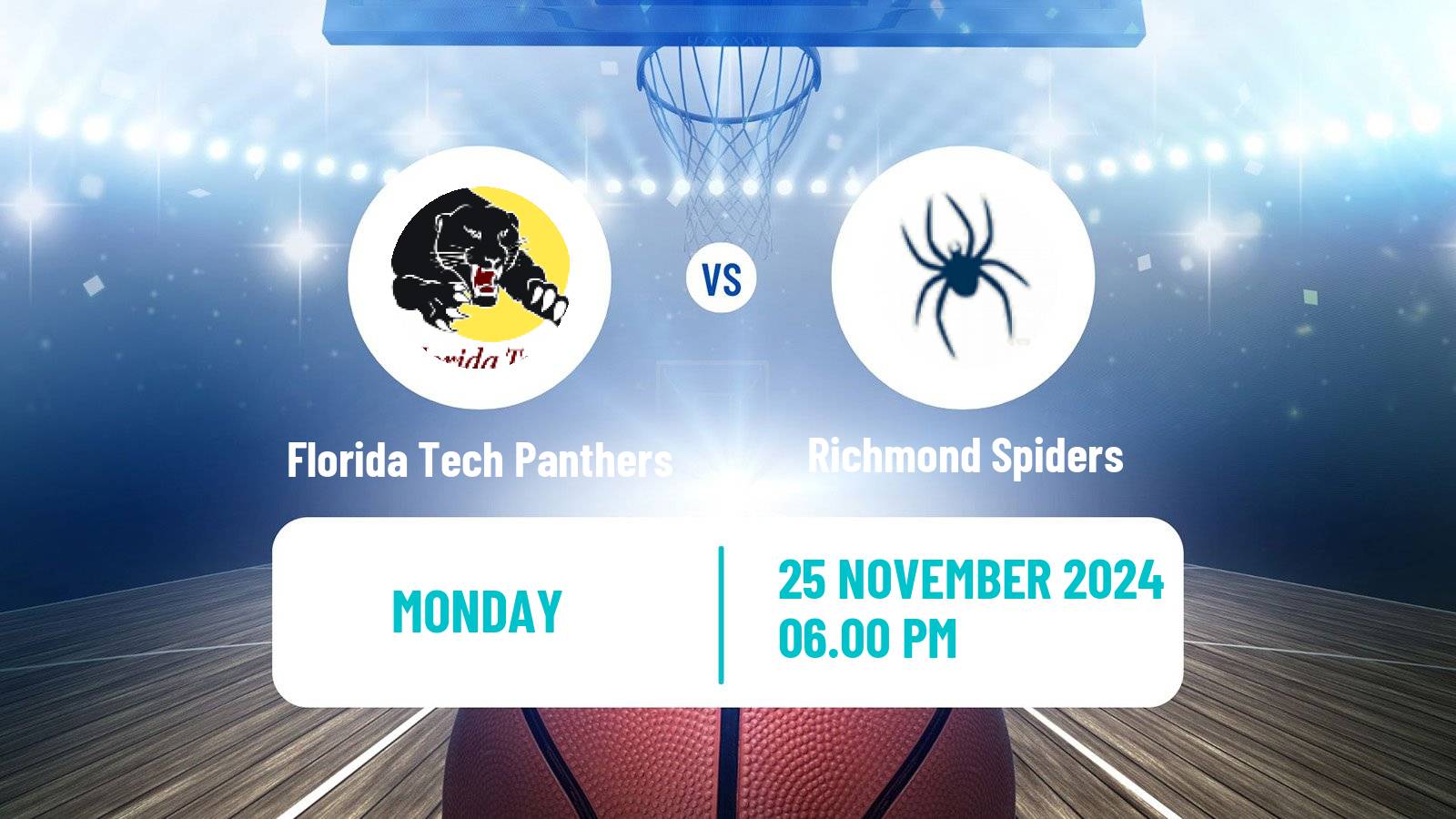 Basketball NCAA College Basketball Florida Tech Panthers - Richmond Spiders