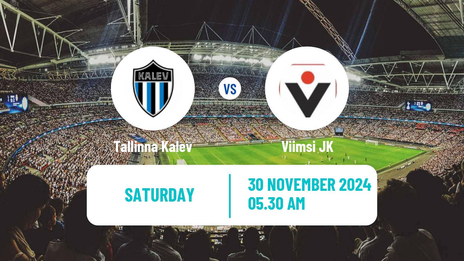 Soccer Estonian Esiliiga Tallinna Kalev - Viimsi JK