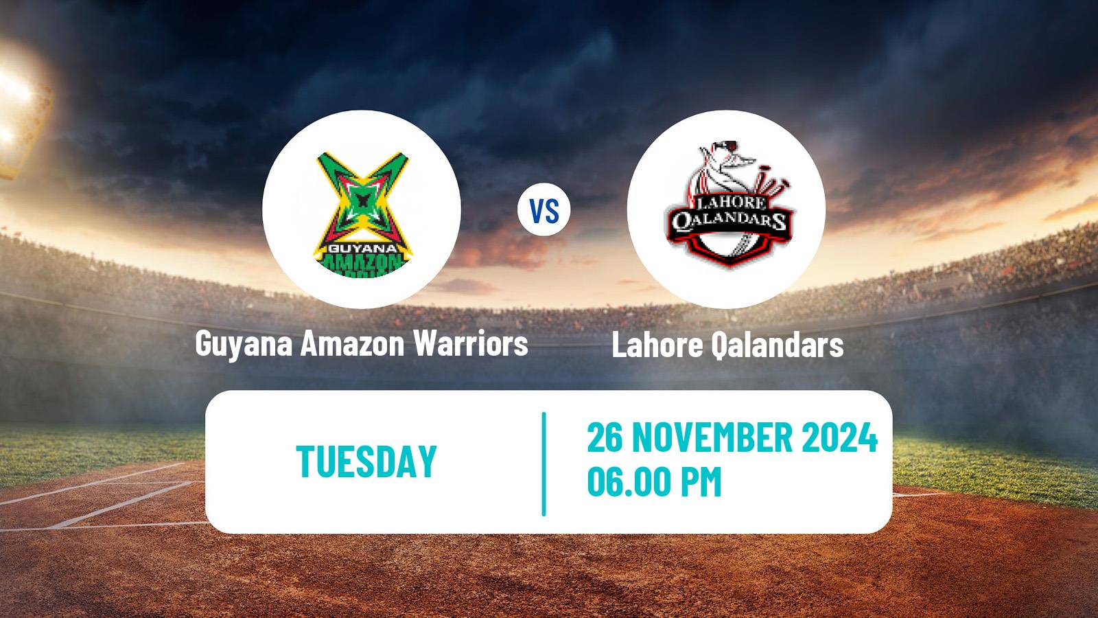 Cricket Global Super League Cricket Guyana Amazon Warriors - Lahore Qalandars