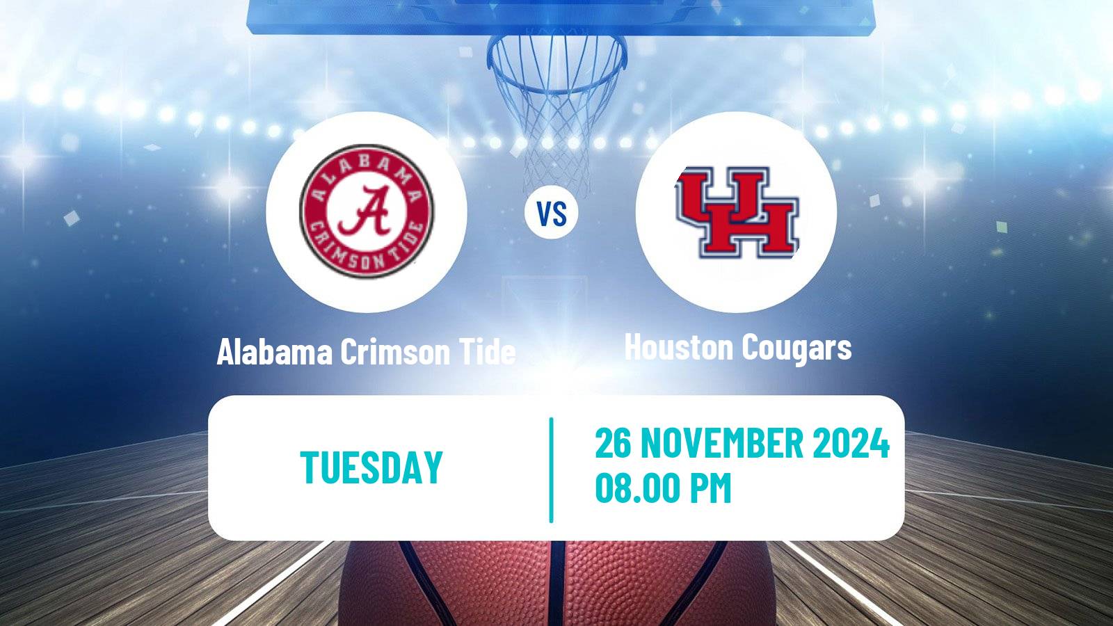 Basketball NCAA College Basketball Alabama Crimson Tide - Houston Cougars