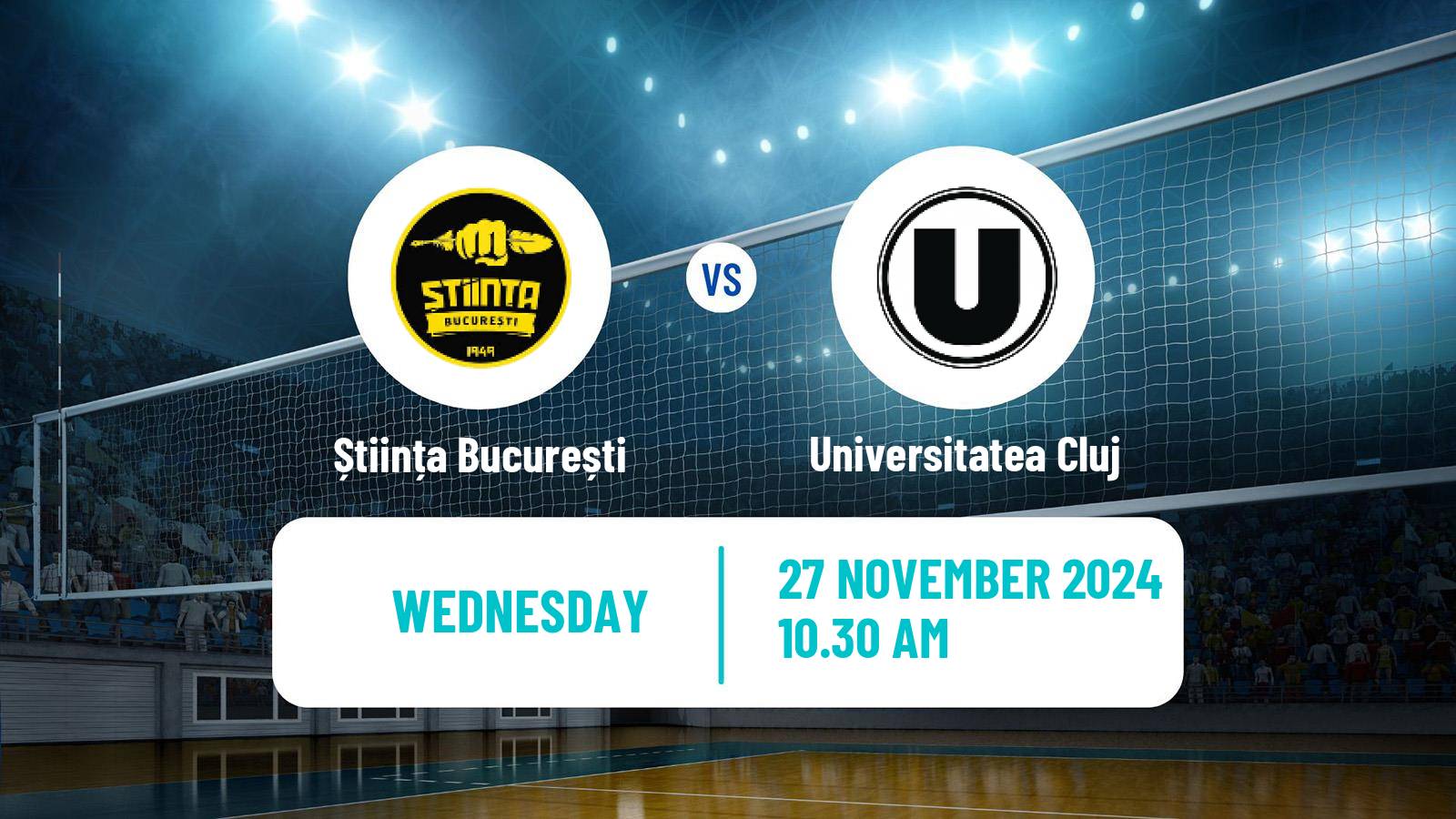 Volleyball Romanian Divizia A1 Volleyball Știința București - Universitatea Cluj