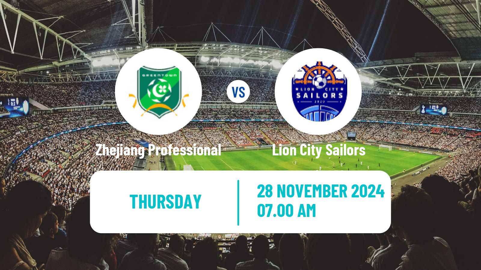 Soccer AFC Champions League 2 Zhejiang Professional - Lion City Sailors