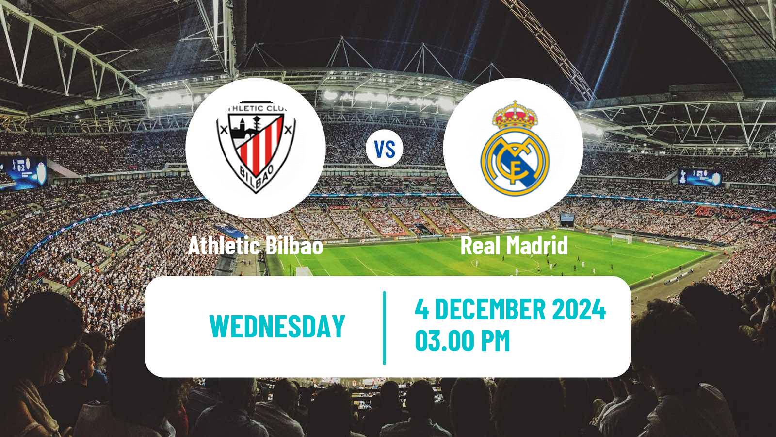 Soccer Spanish LaLiga Athletic Bilbao - Real Madrid