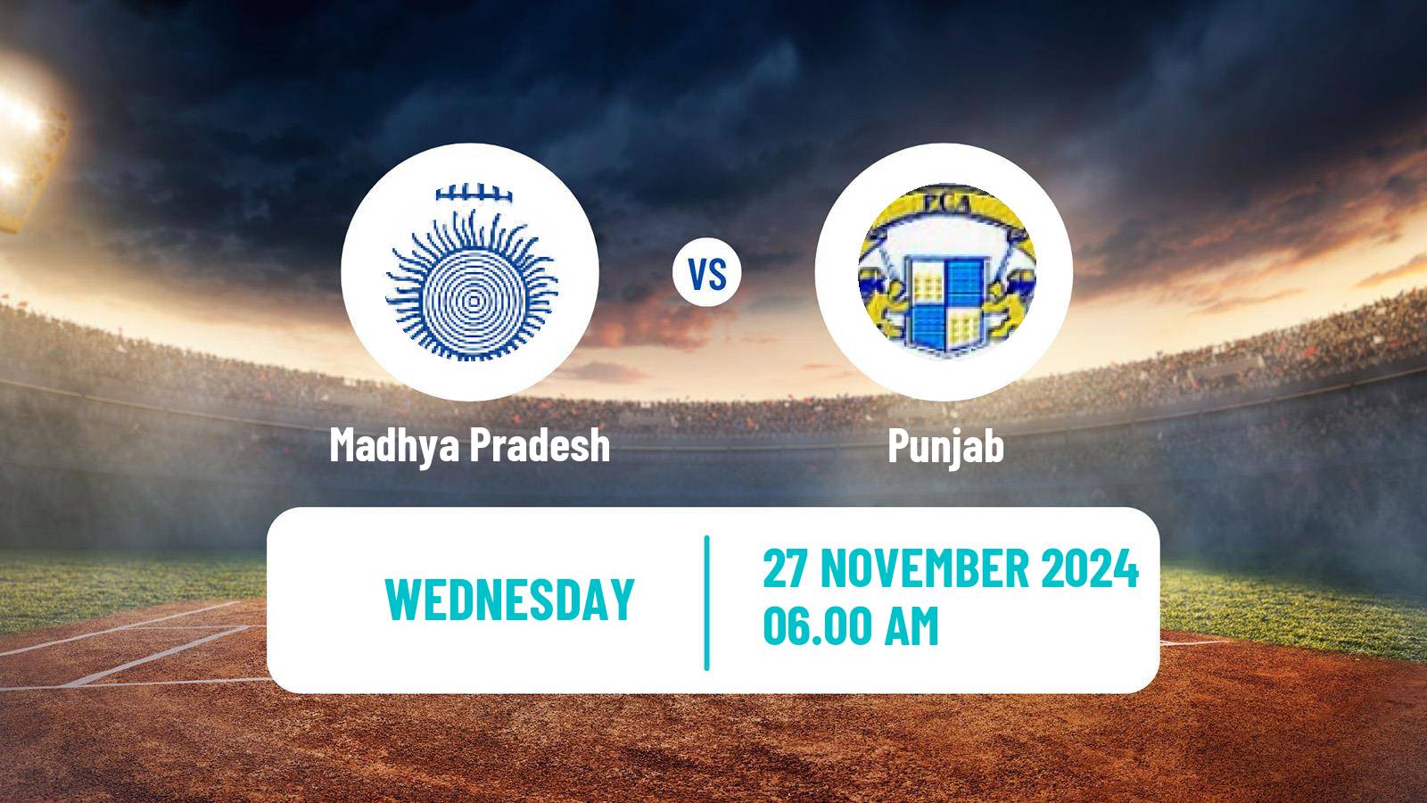 Cricket Syed Mushtaq Ali Trophy Madhya Pradesh - Punjab