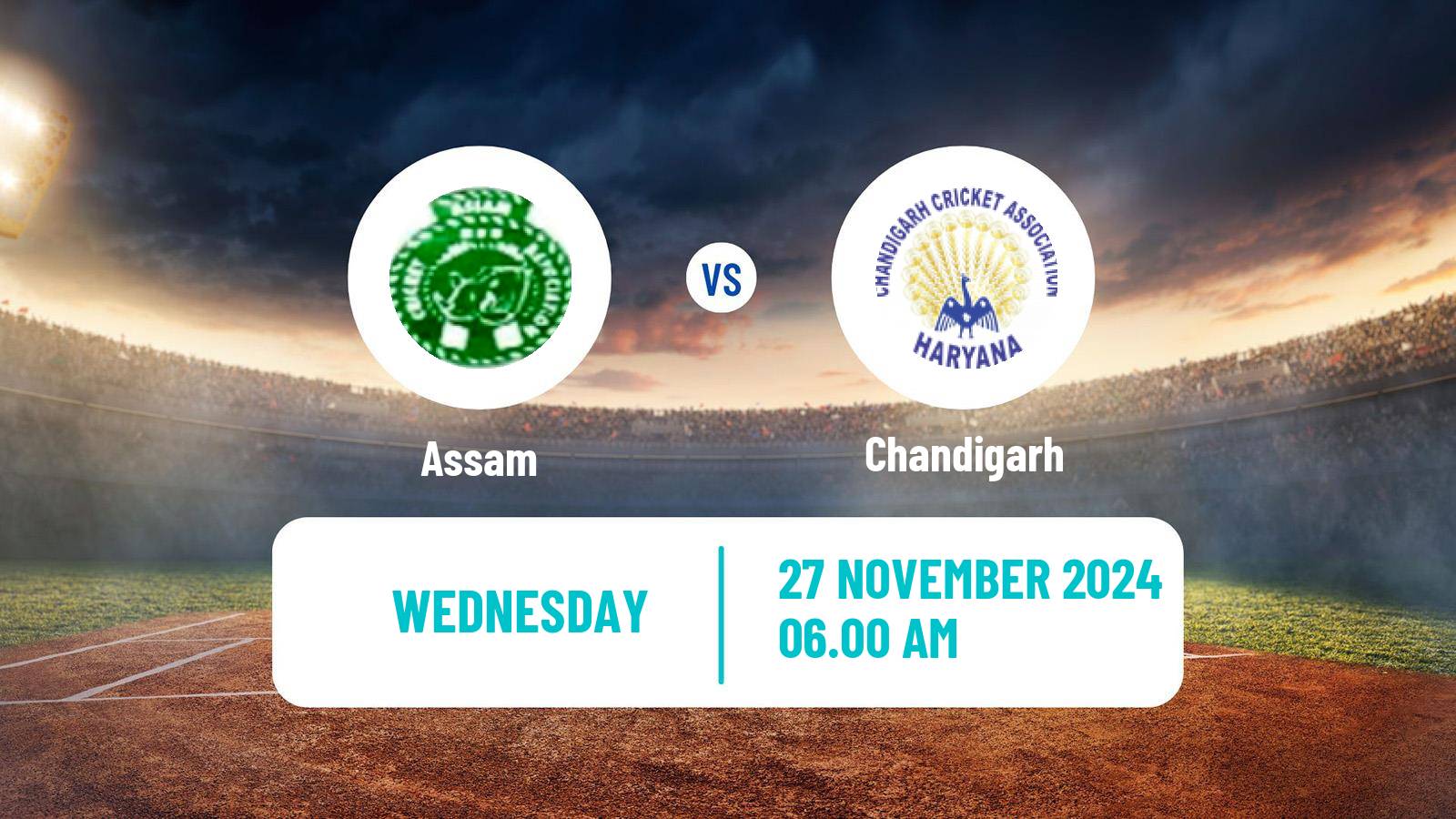 Cricket Syed Mushtaq Ali Trophy Assam - Chandigarh