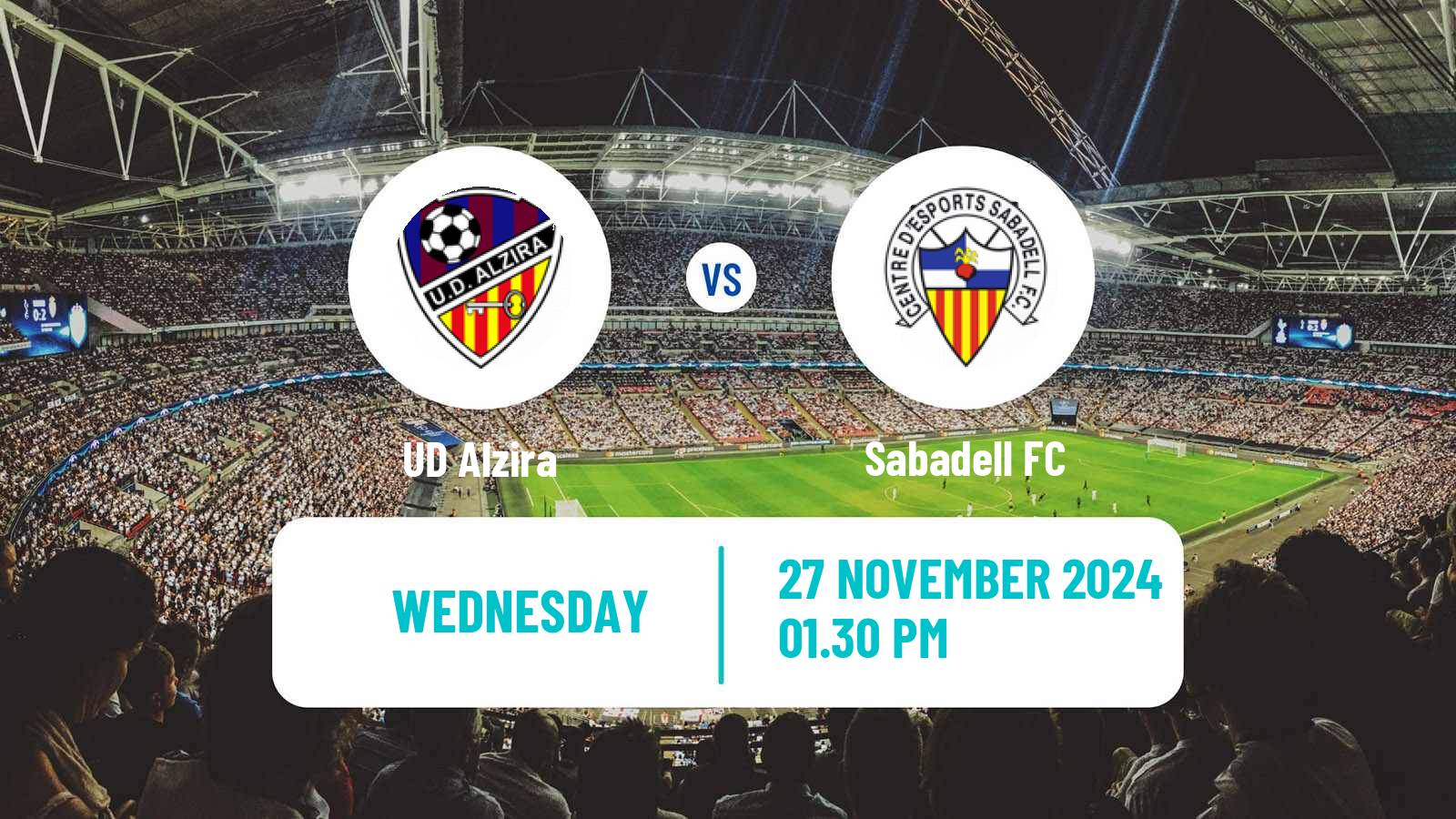 Soccer Spanish Segunda RFEF - Group 3 Alzira - Sabadell