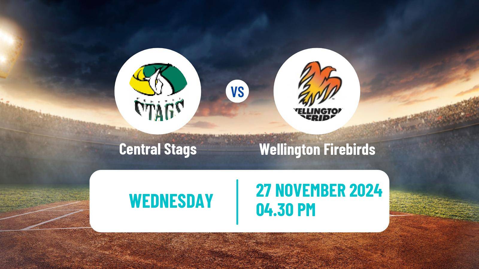 Cricket Plunket Shield Central Stags - Wellington Firebirds