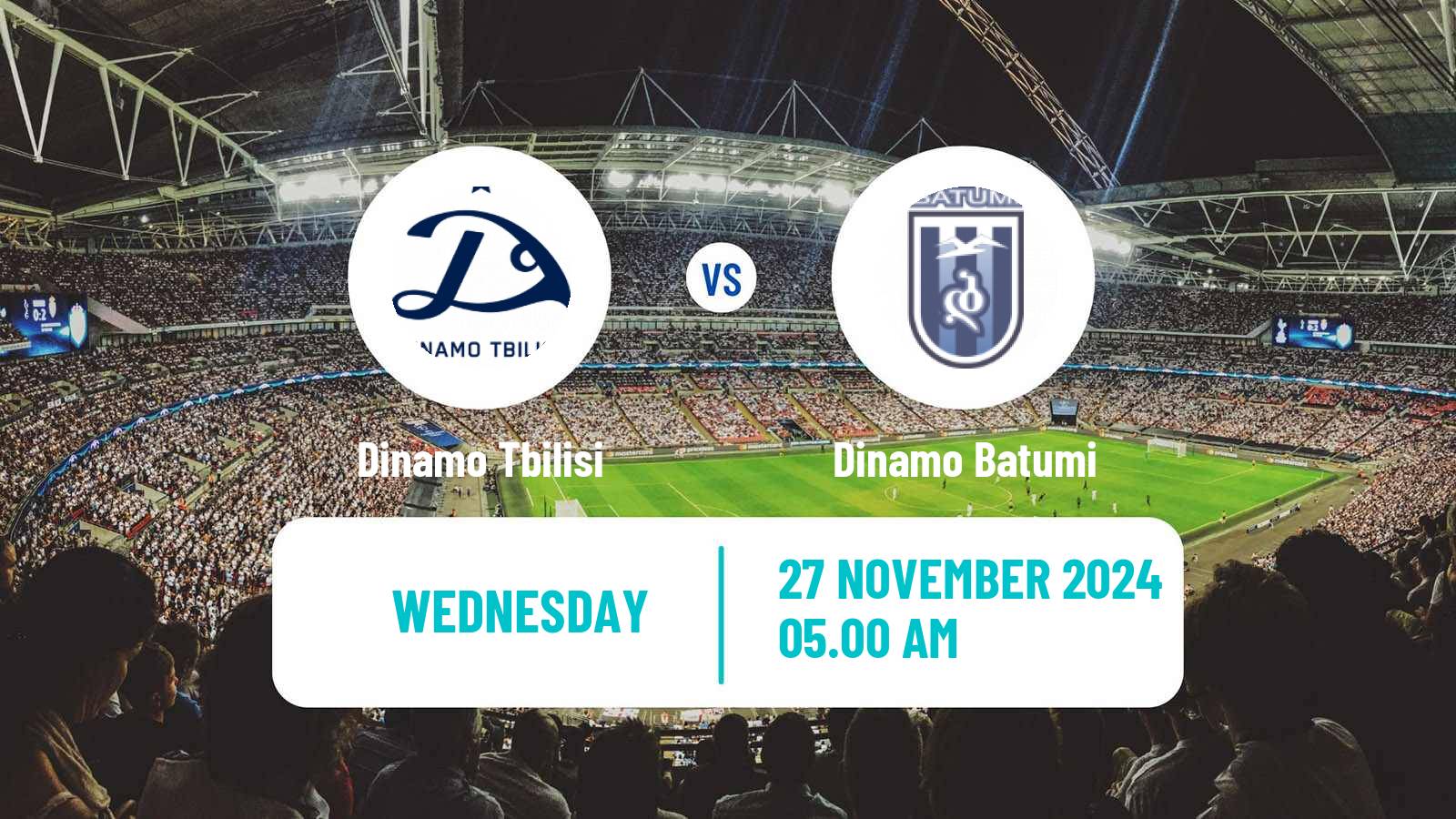 Soccer Georgian Erovnuli Liga Dinamo Tbilisi - Dinamo Batumi