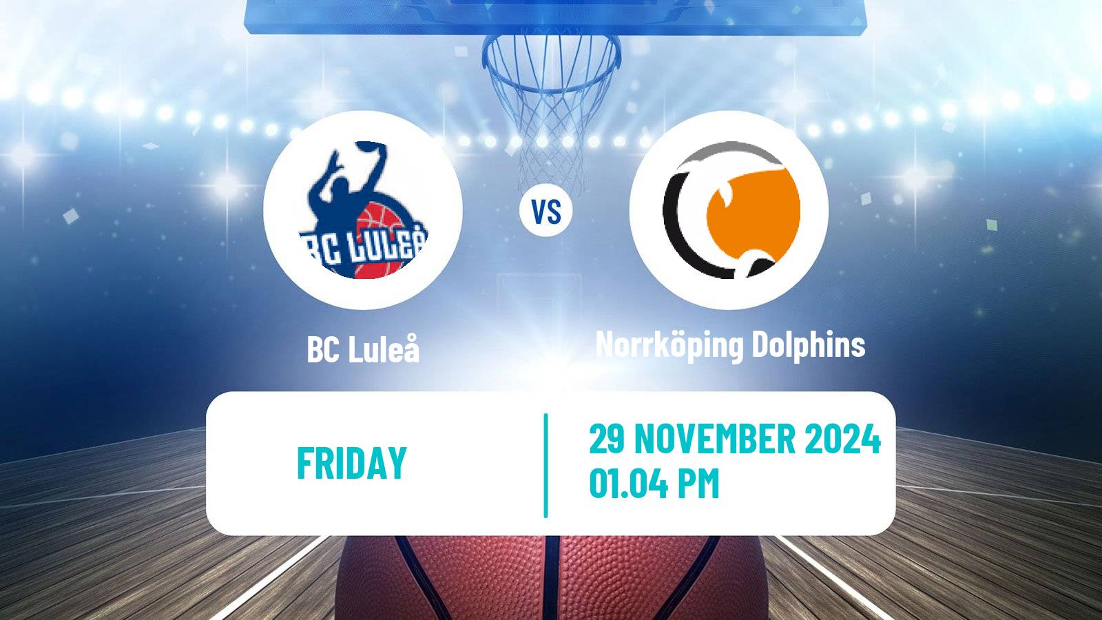 Basketball Swedish Basketligan Luleå - Norrköping Dolphins