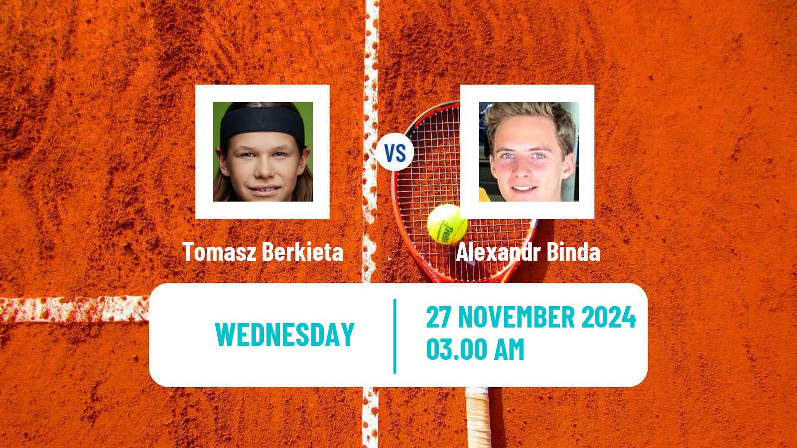 Tennis ITF M15 Sharm Elsheikh 23 Men 2024 Tomasz Berkieta - Alexandr Binda