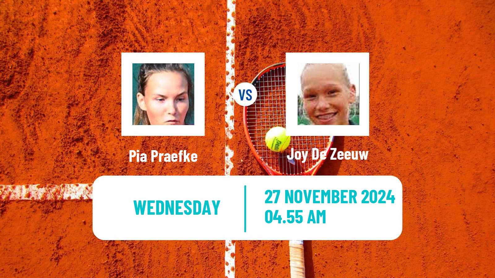 Tennis ITF W15 Sharm Elsheikh 22 Women 2024 Pia Praefke - Joy De Zeeuw