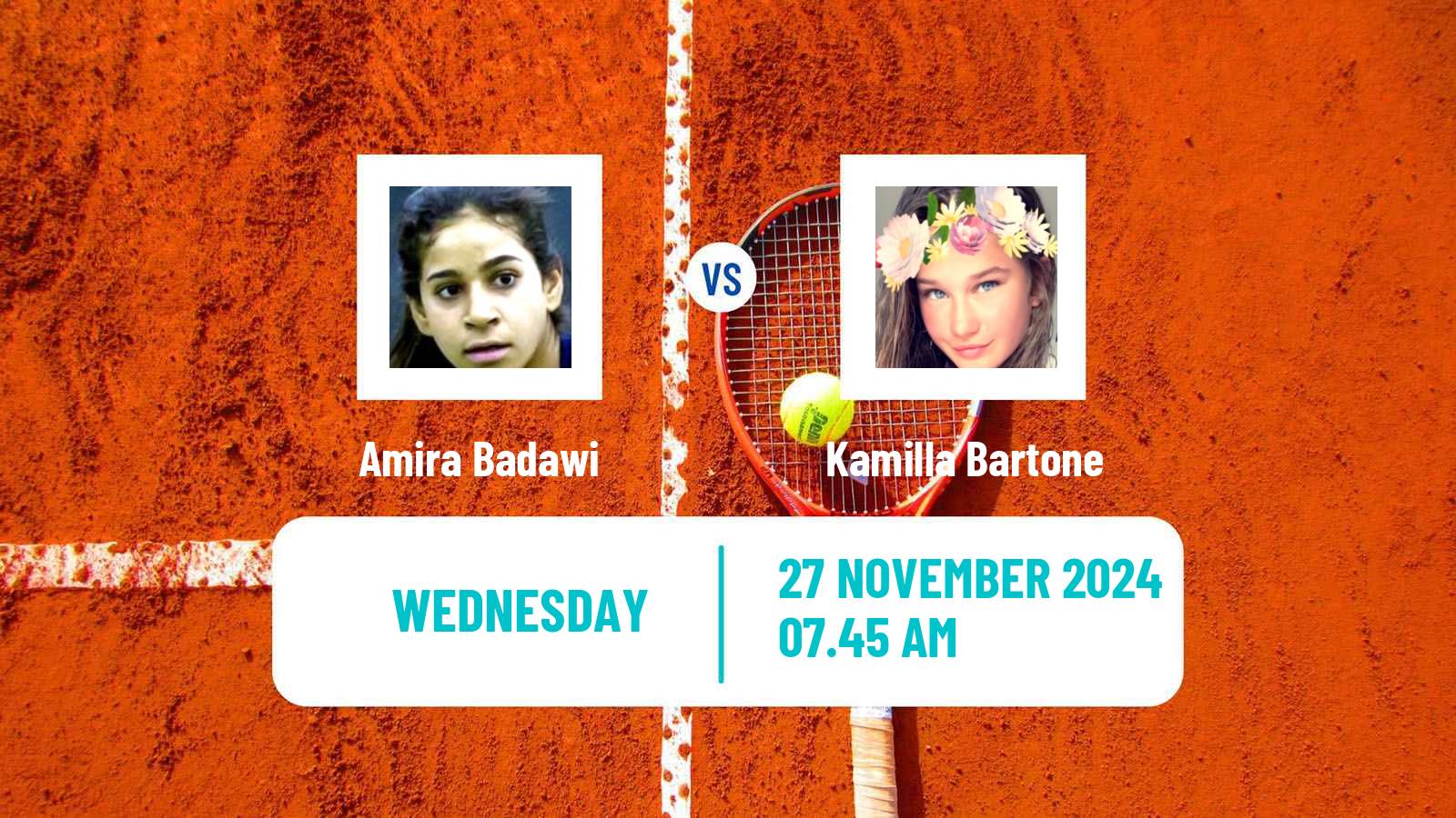 Tennis ITF W15 Sharm Elsheikh 22 Women 2024 Amira Badawi - Kamilla Bartone