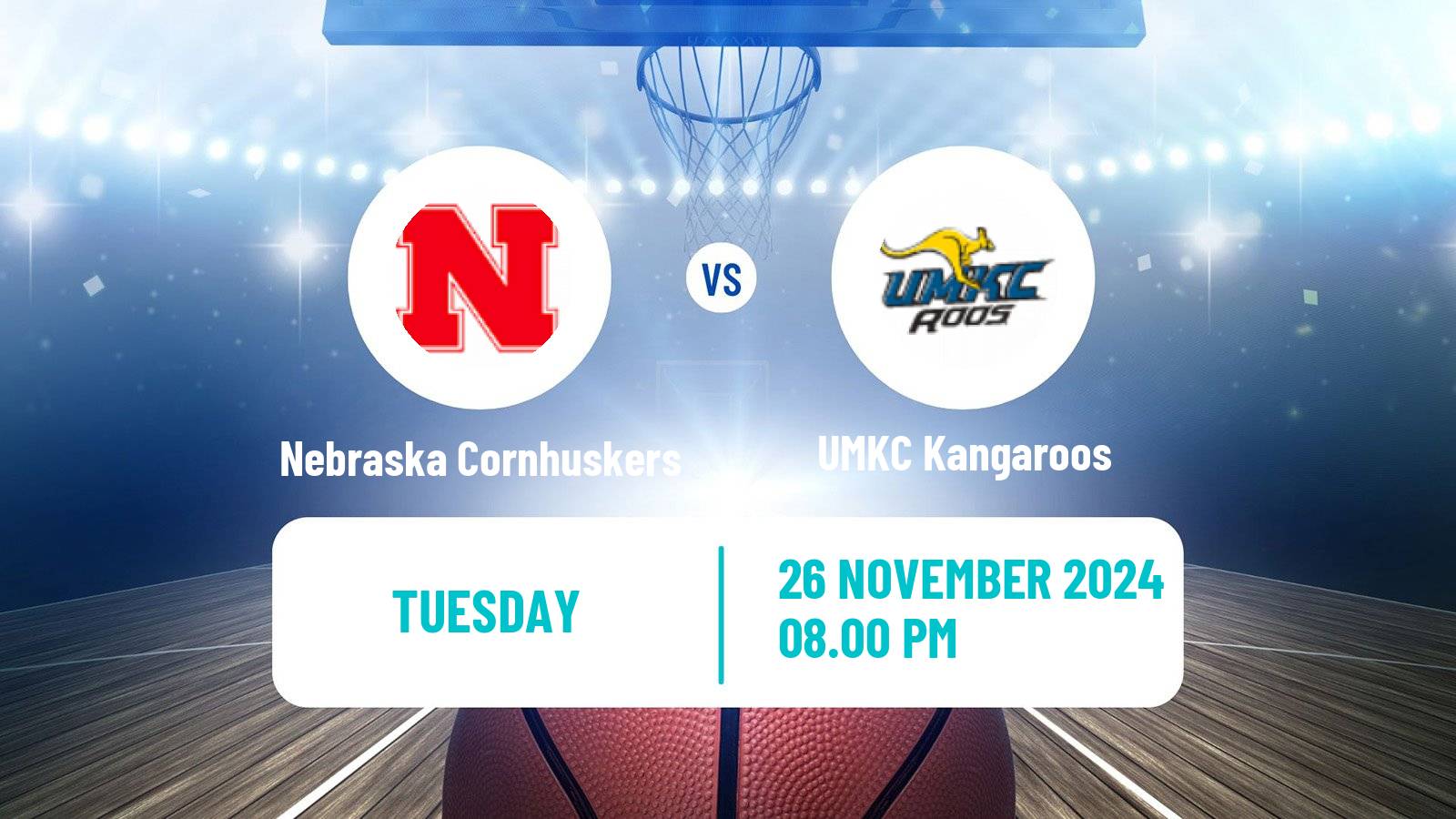 Basketball NCAA College Basketball Women Nebraska Cornhuskers - UMKC Kangaroos