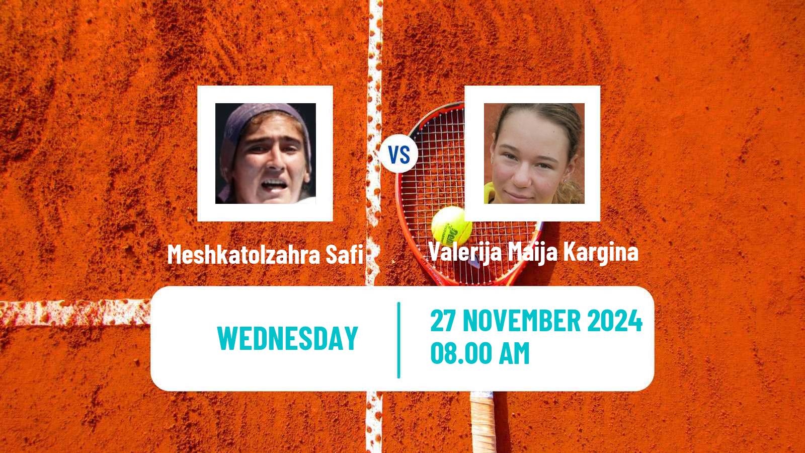 Tennis ITF W15 Antalya 18 Women Meshkatolzahra Safi - Valerija Maija Kargina