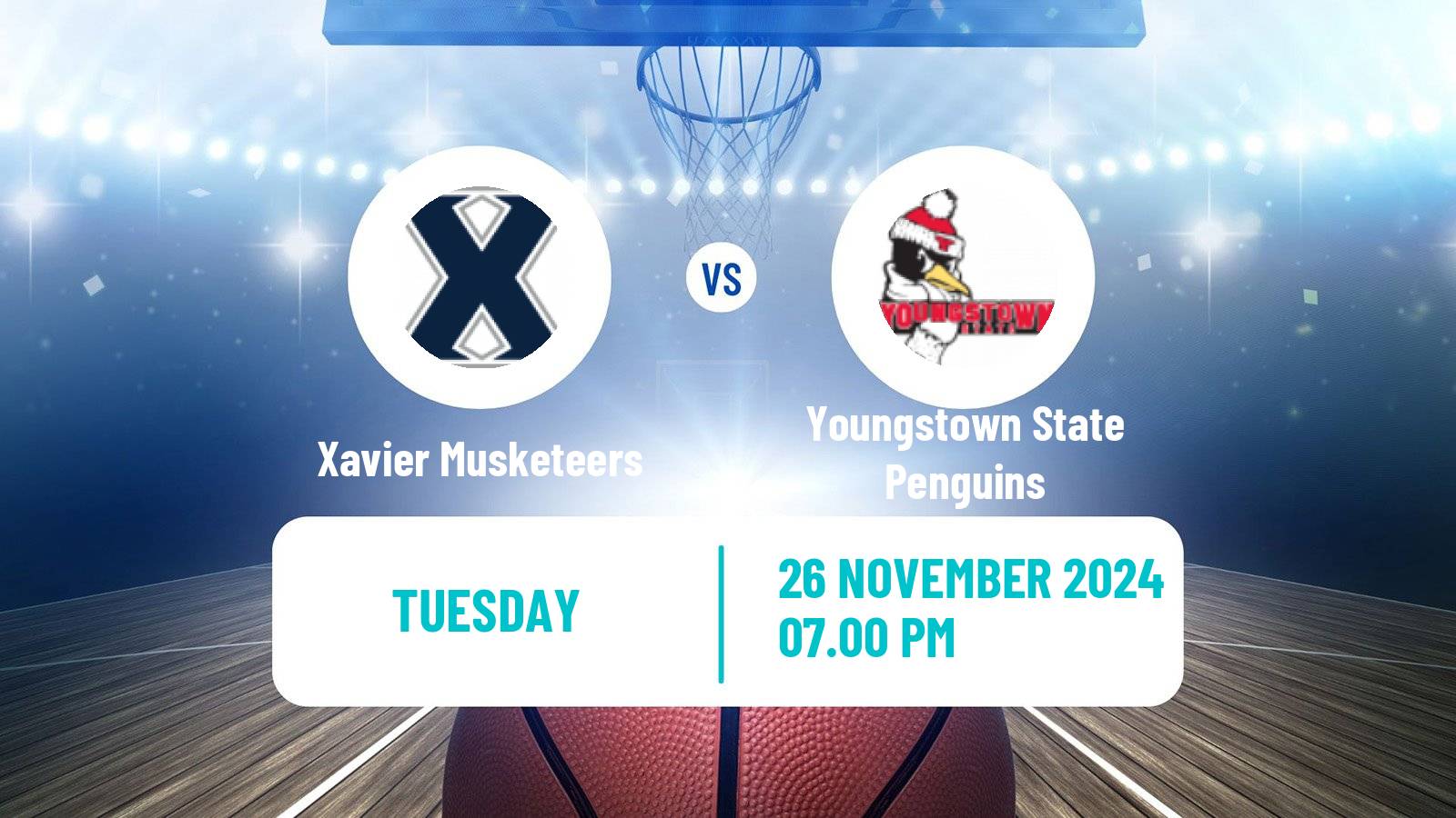 Basketball NCAA College Basketball Women Xavier Musketeers - Youngstown State Penguins