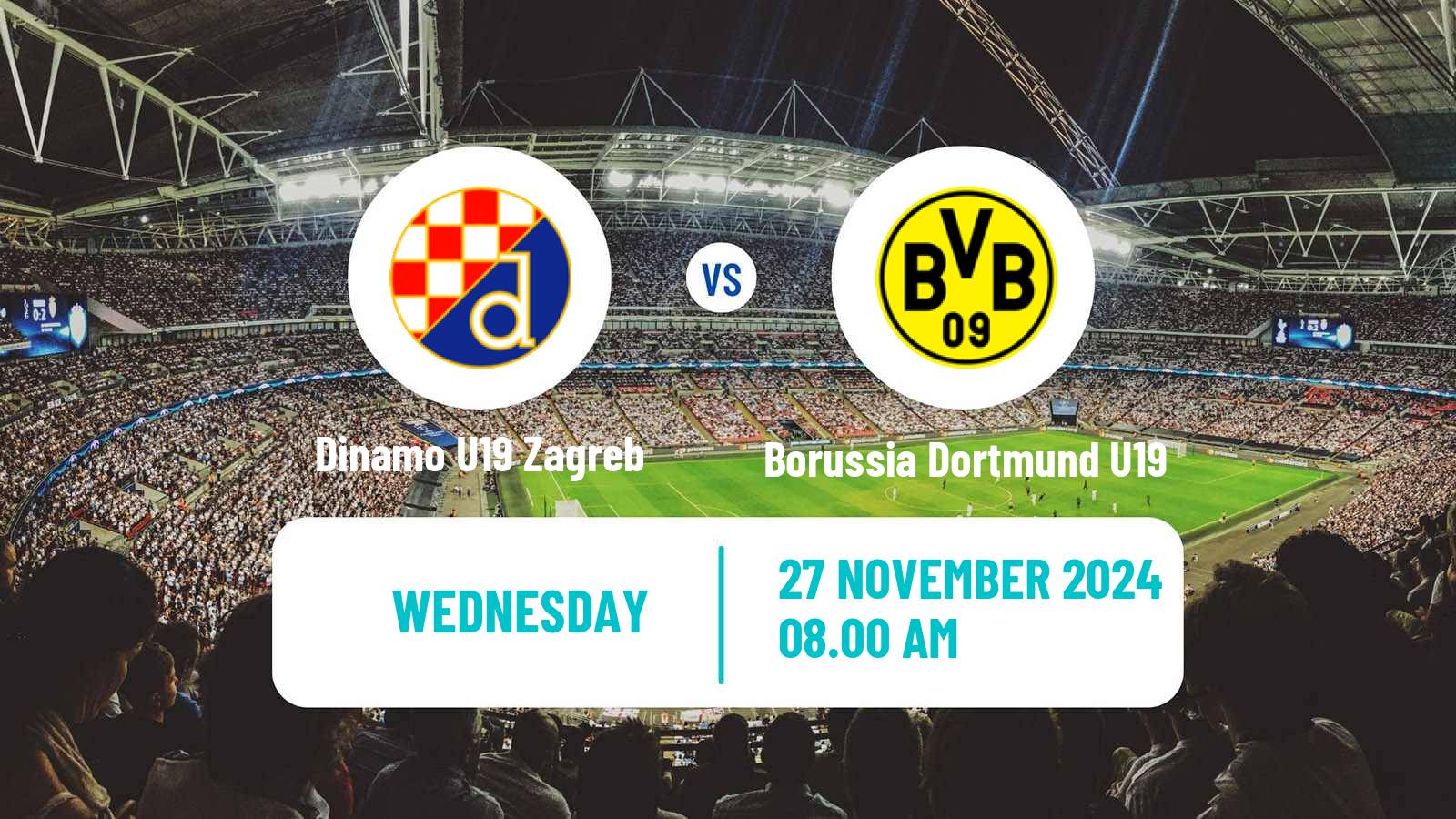 Soccer UEFA Youth League Dinamo U19 Zagreb - Borussia Dortmund U19