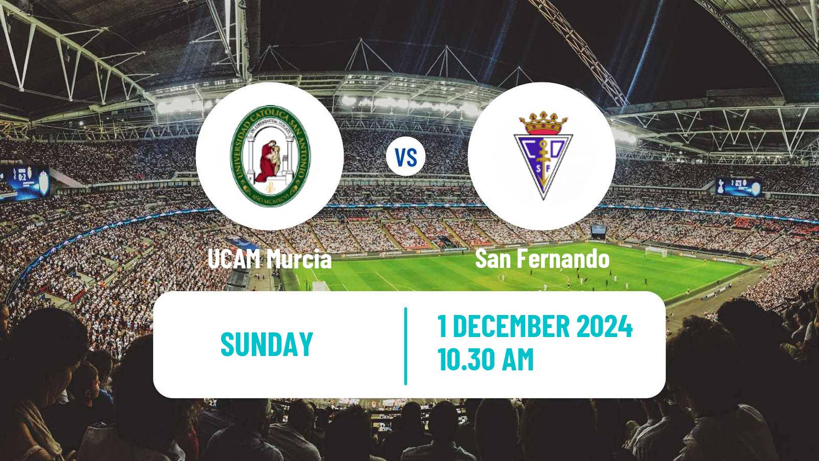 Soccer Spanish Segunda RFEF - Group 4 UCAM Murcia - San Fernando