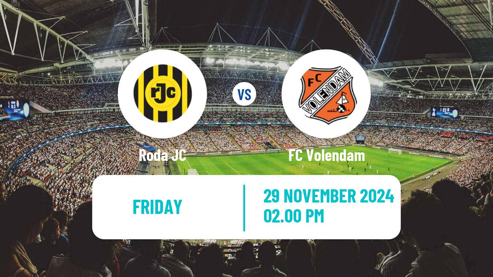 Soccer Dutch Eerste Divisie Roda - Volendam