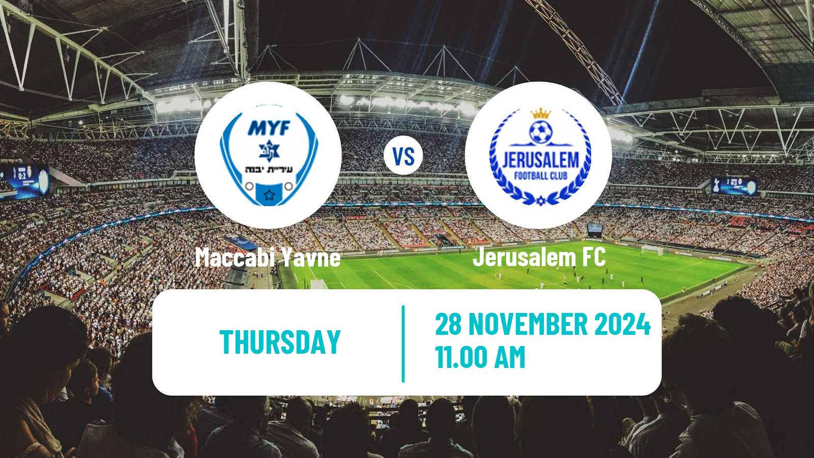 Soccer Israeli Liga Alef South Maccabi Yavne - Jerusalem FC