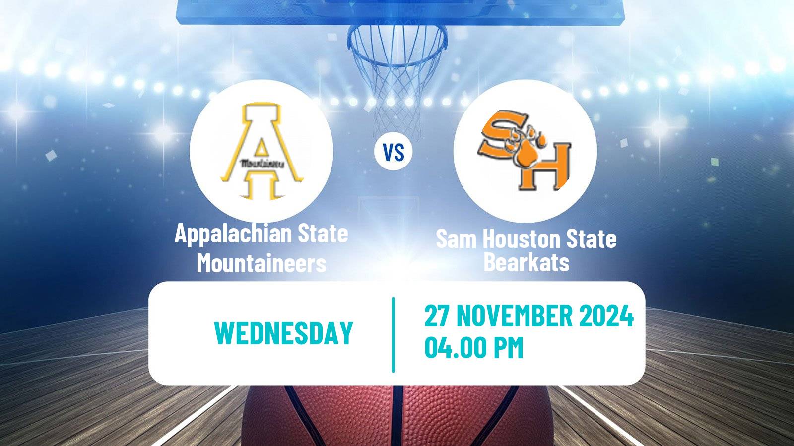 Basketball NCAA College Basketball Appalachian State Mountaineers - Sam Houston State Bearkats